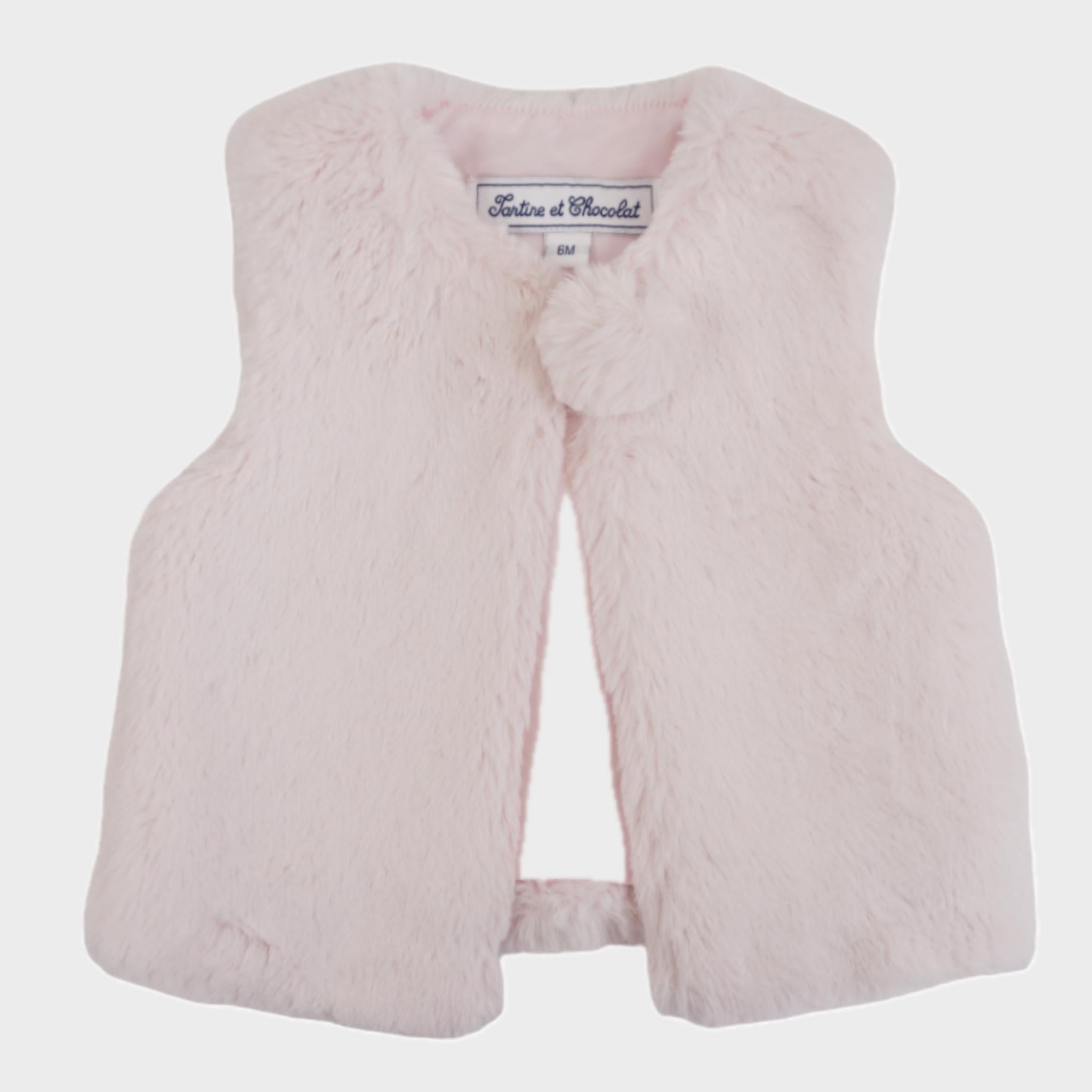 Gilet sans manche Rose - 6 mois