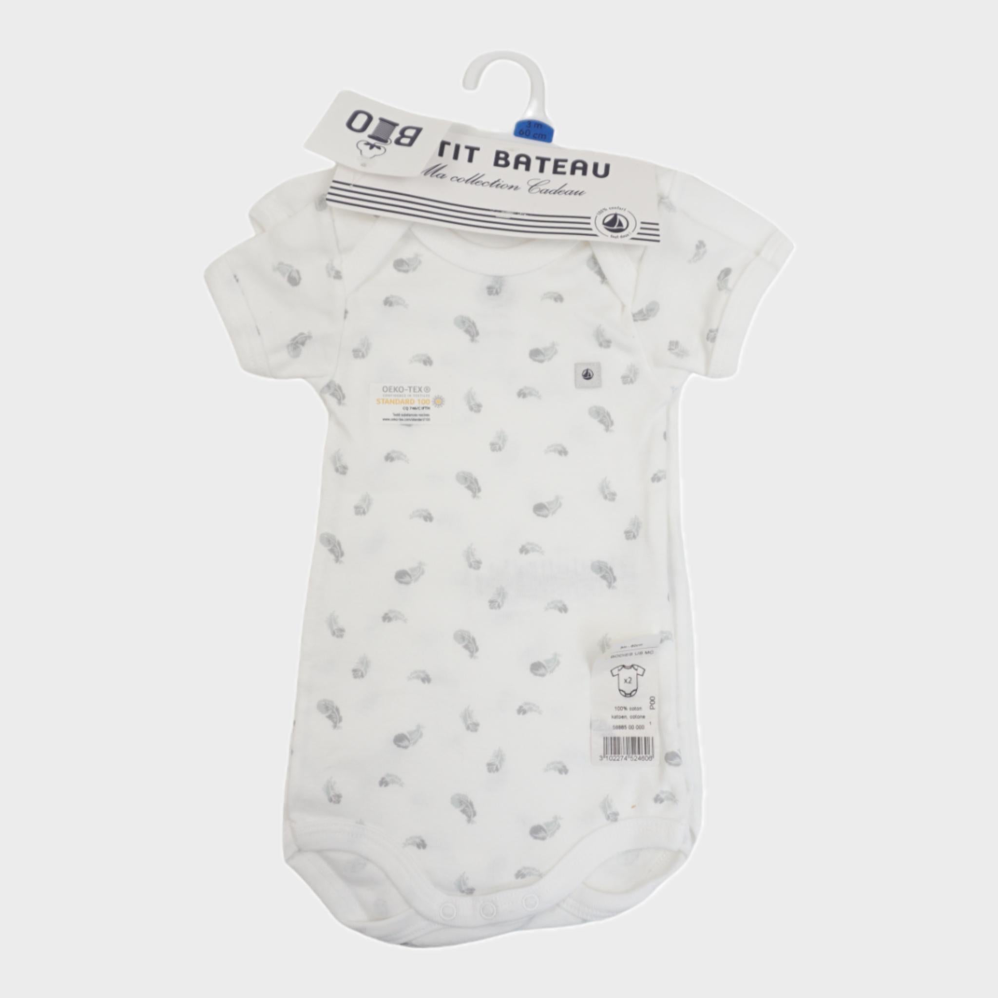 Lot de 2 bodies Blanc - 3 mois