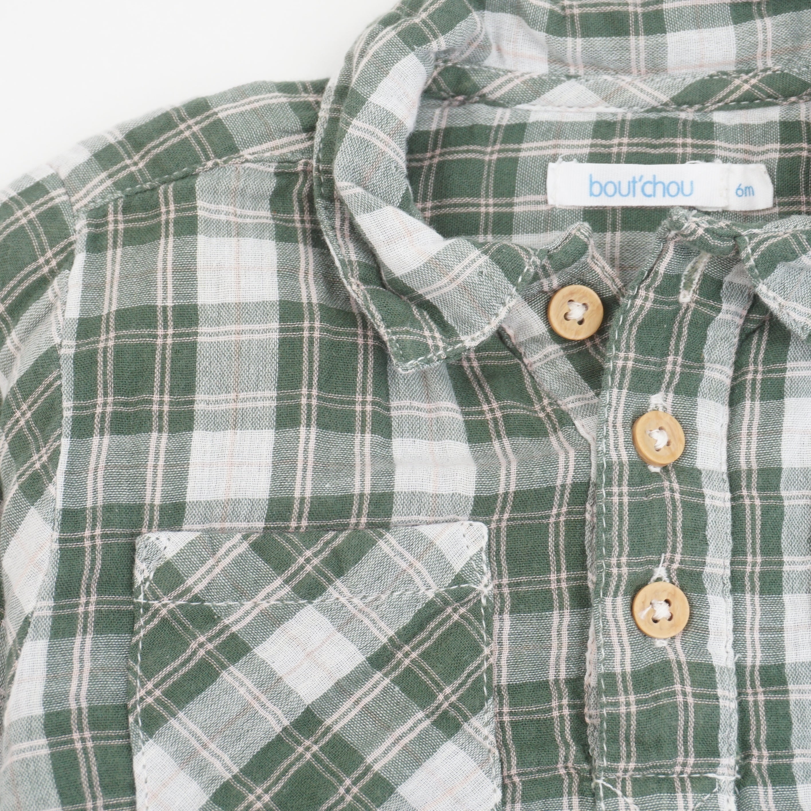 Chemise Vert - 6 mois