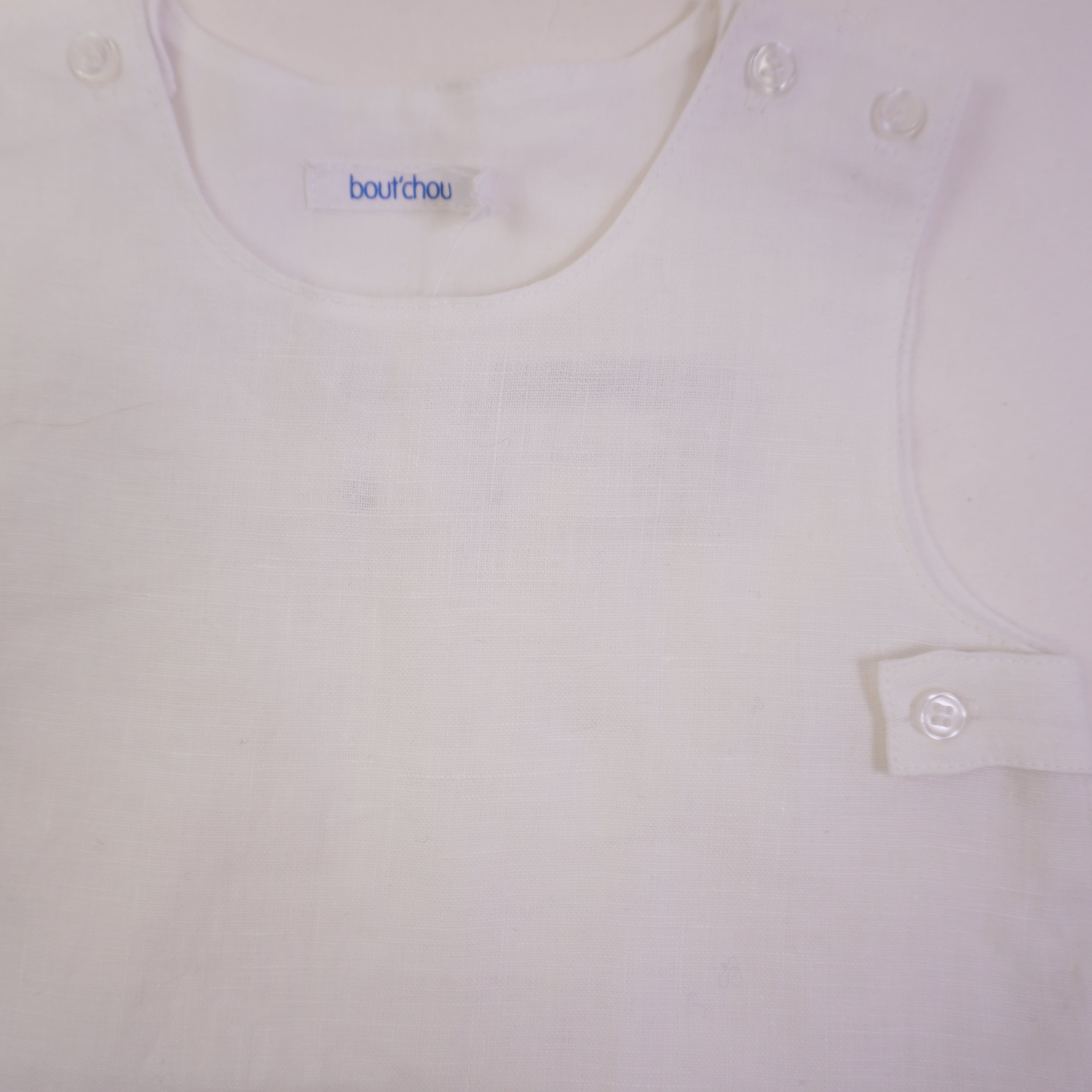 Combishort Blanc - 6 mois