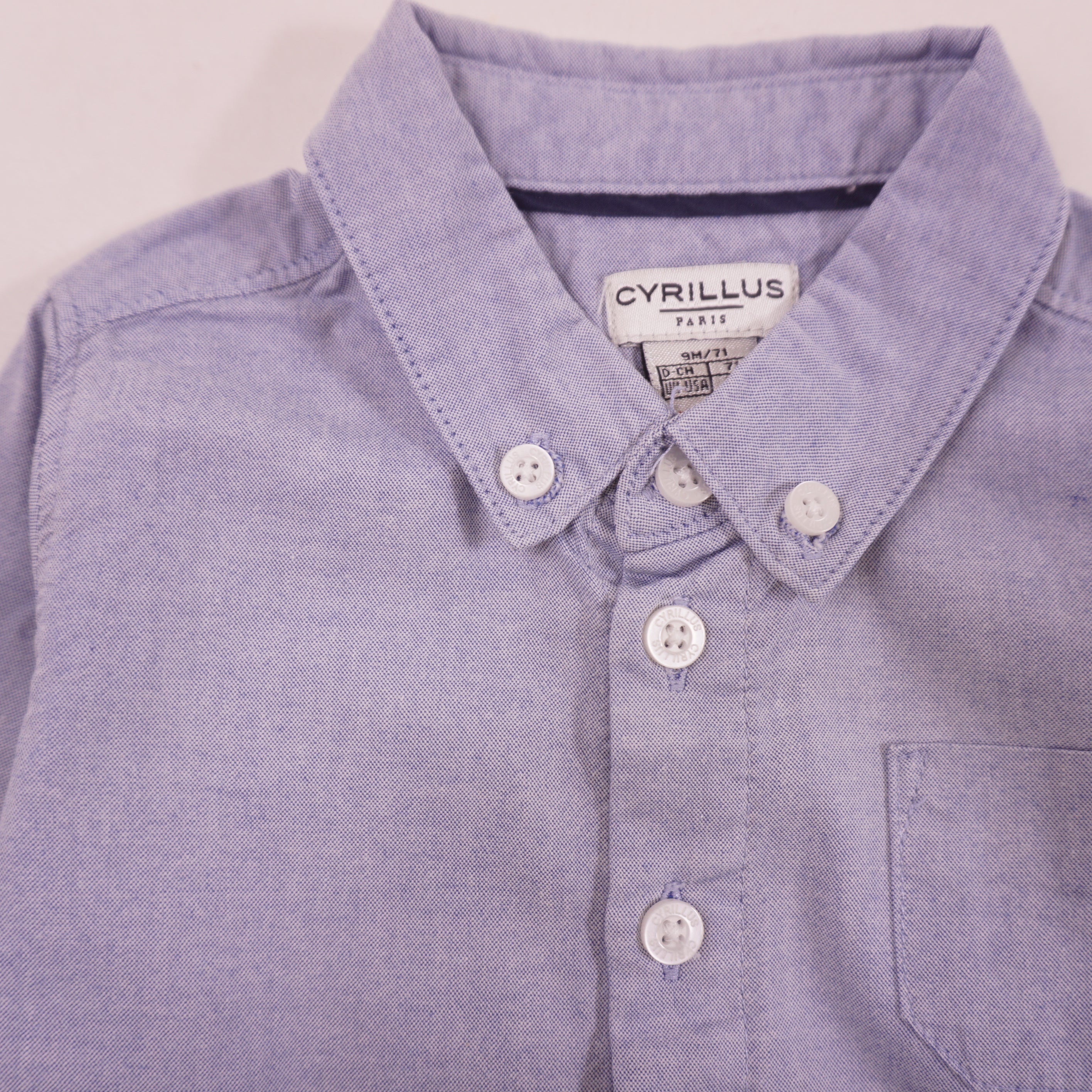 Chemise Bleu - 9 mois