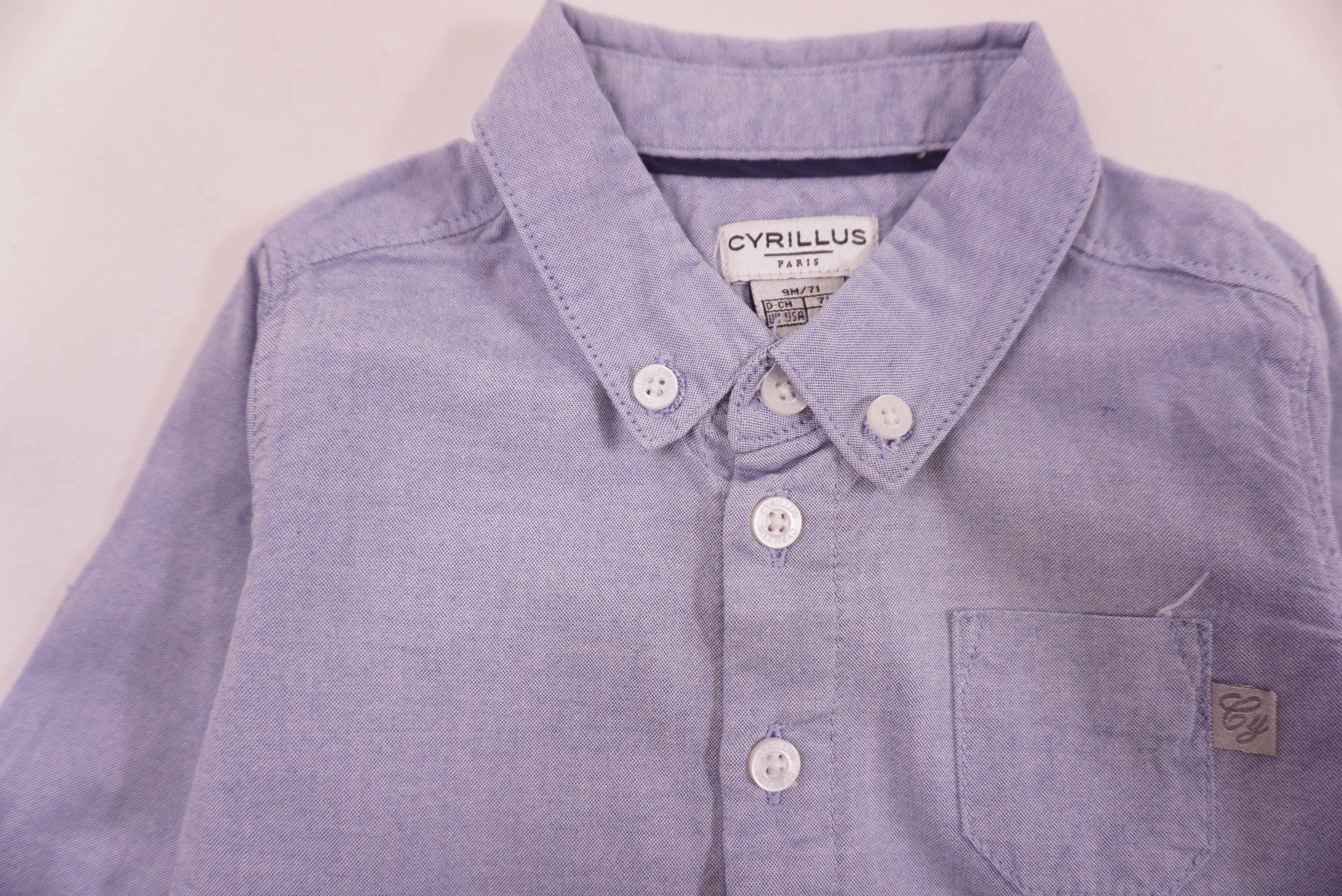 Chemise Bleu - 9 mois