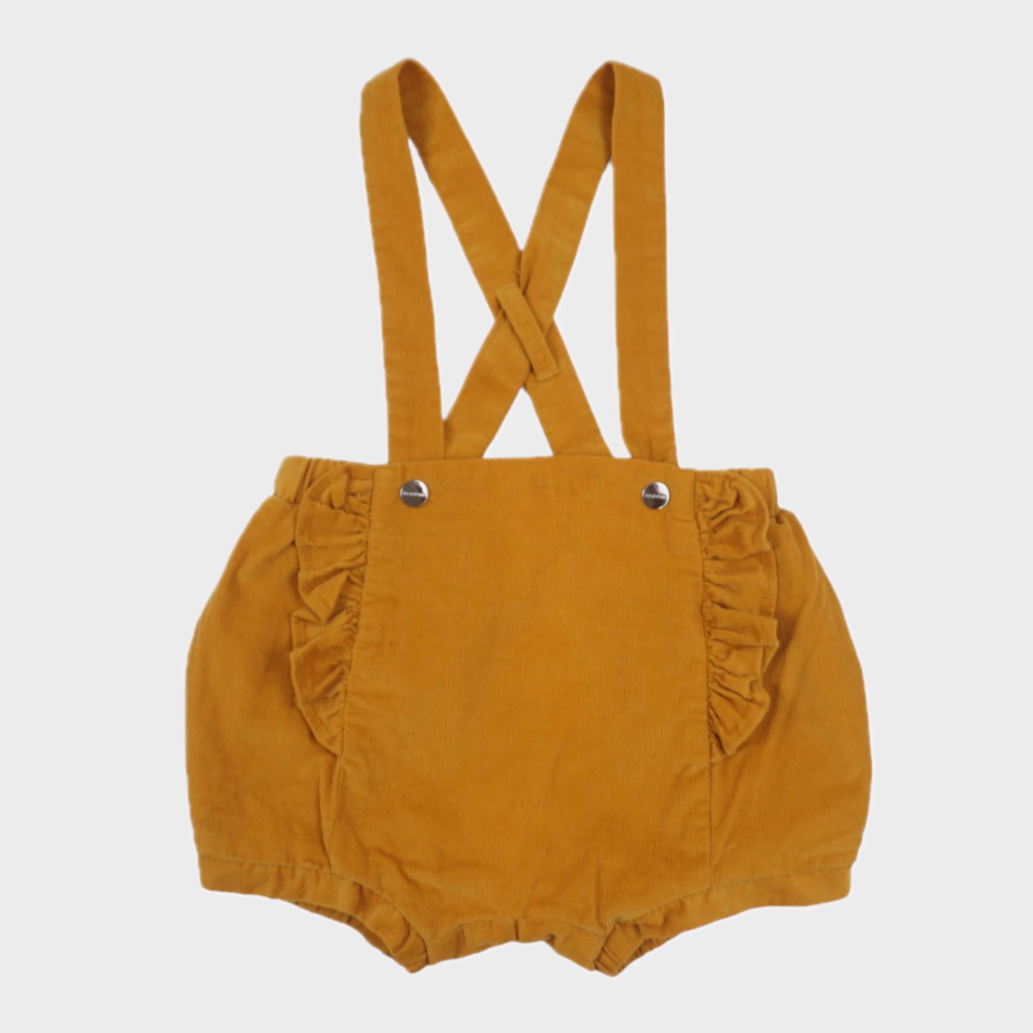 Bloomer à bretelles Moutarde - 12 mois