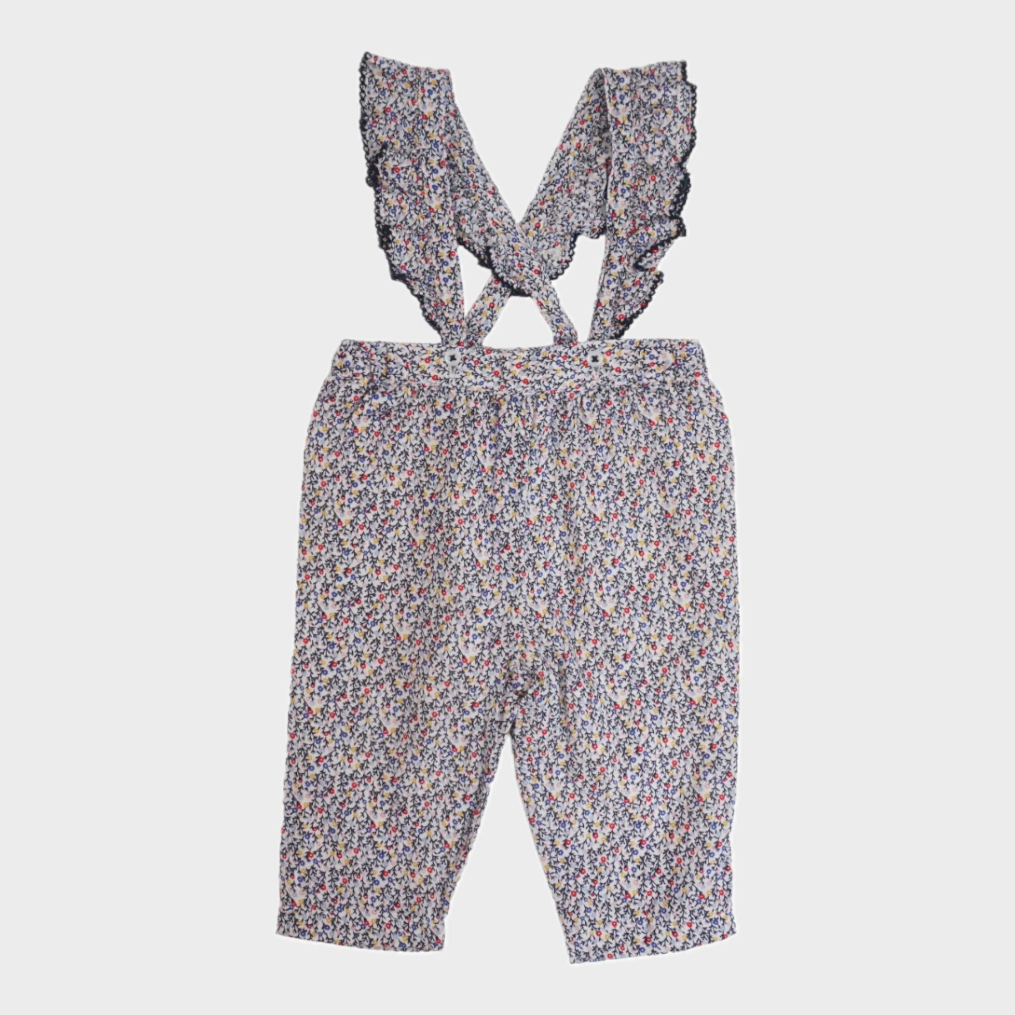 Pantalon à bretelles Multicolore - 3 mois