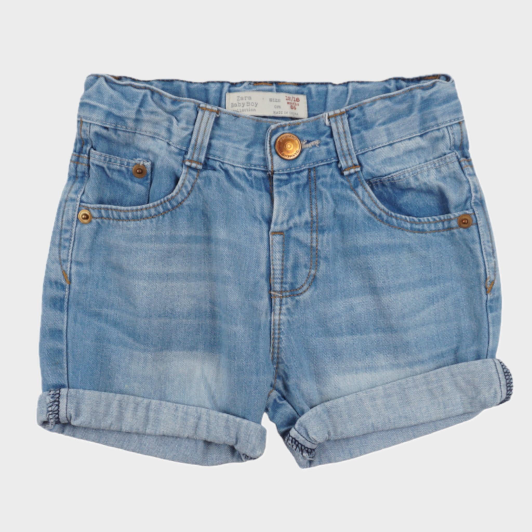Short Bleu - 12/18 mois