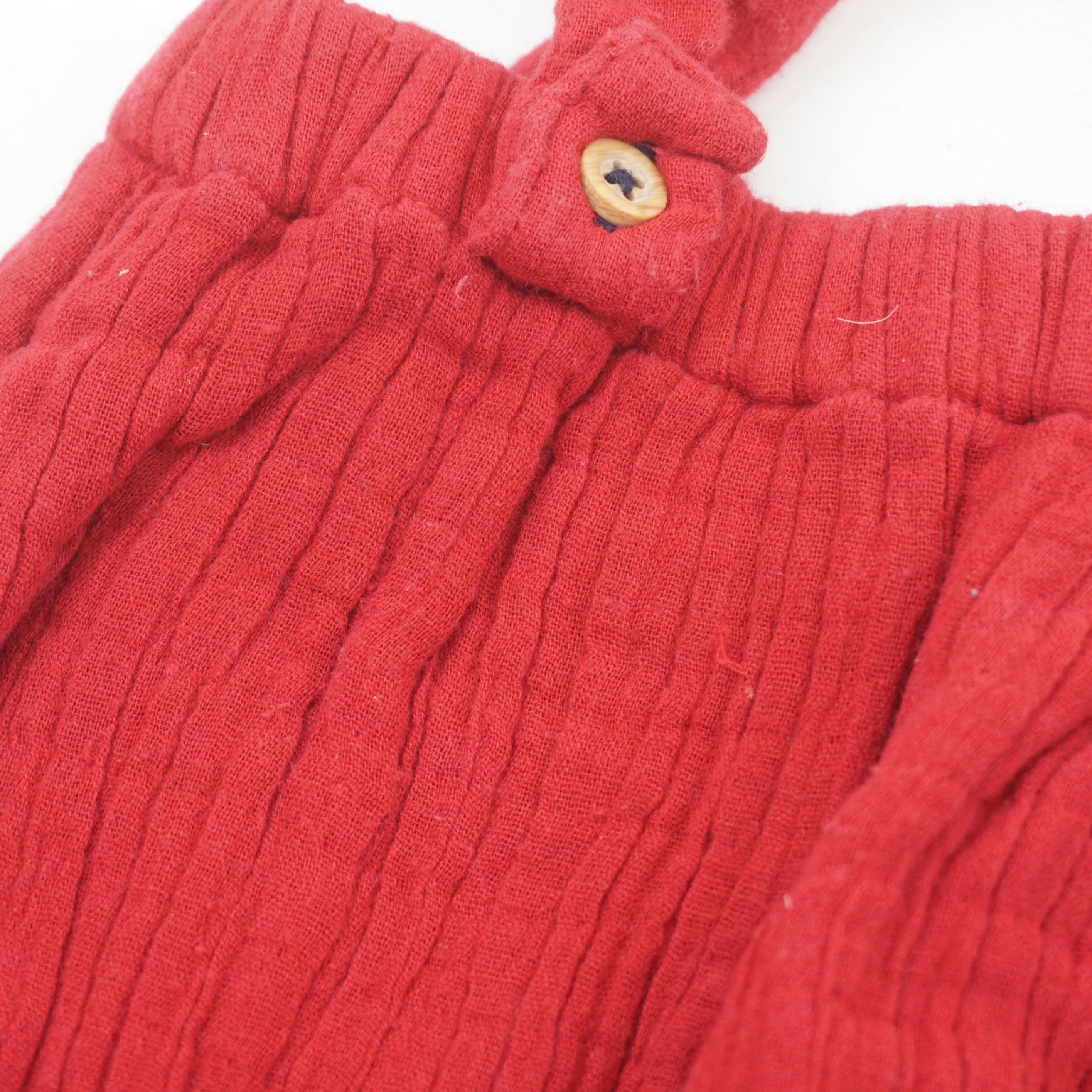 Bloomer à bretelles Rouge - 12 mois