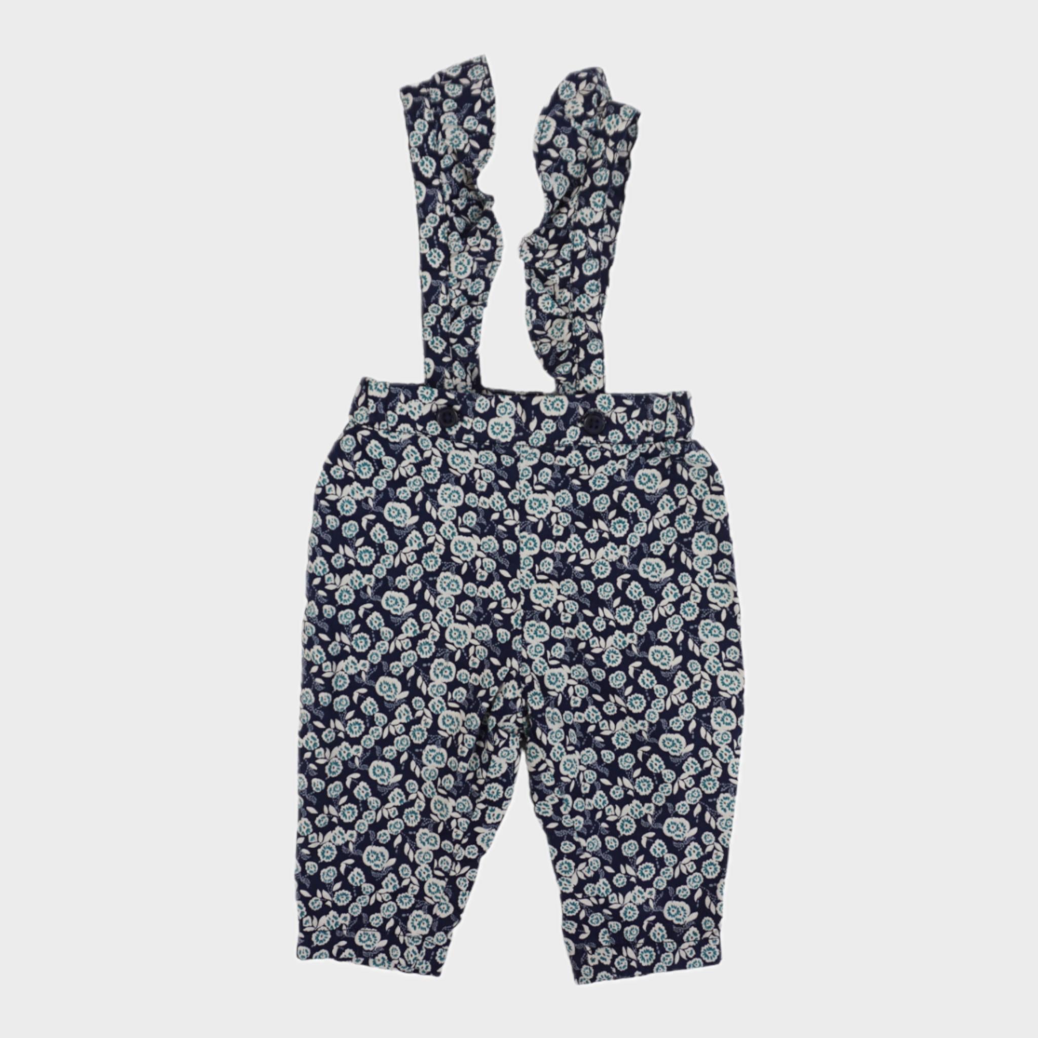 Pantalon à bretelles Multicolore - 1 mois