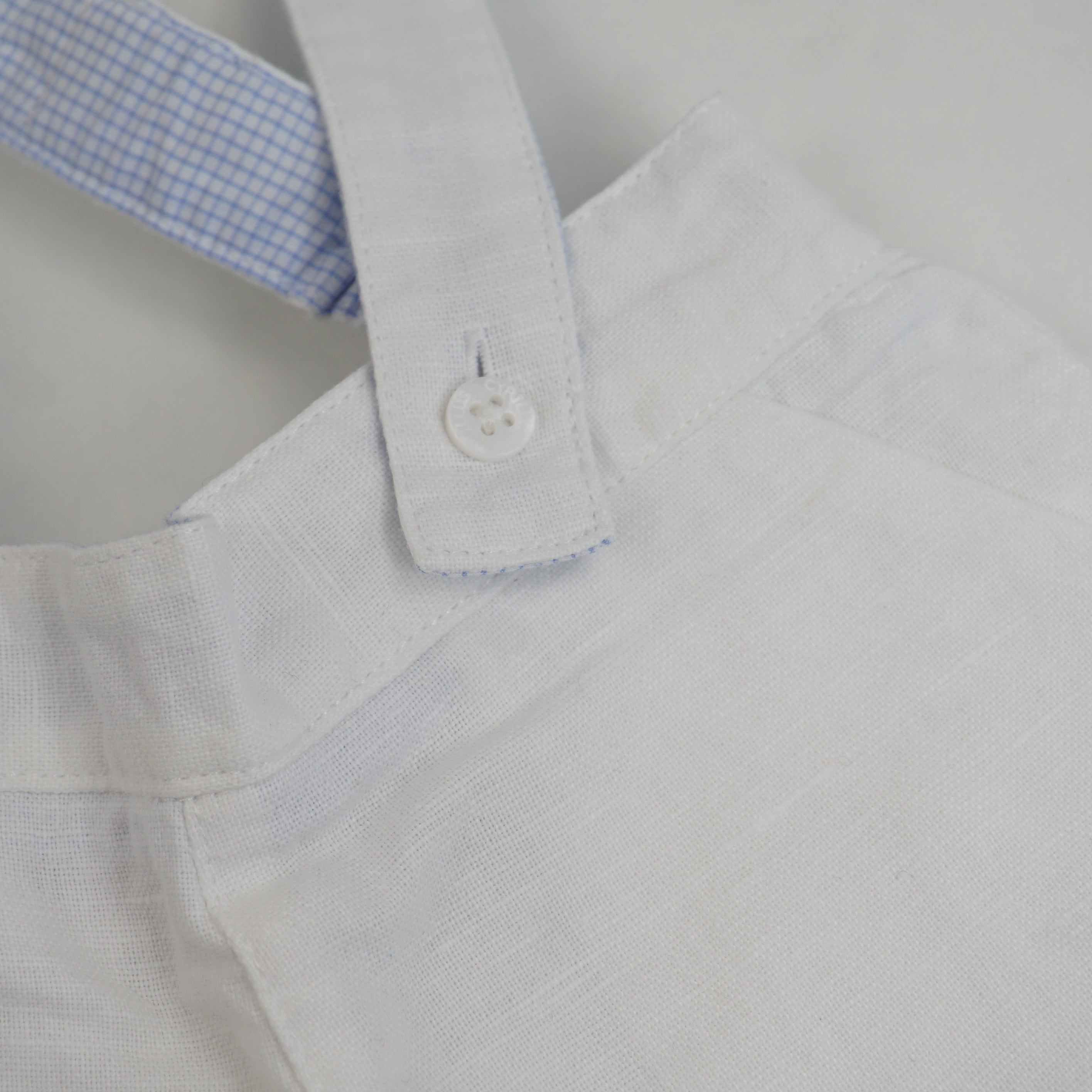 Short à bretelles Blanc - 12 mois