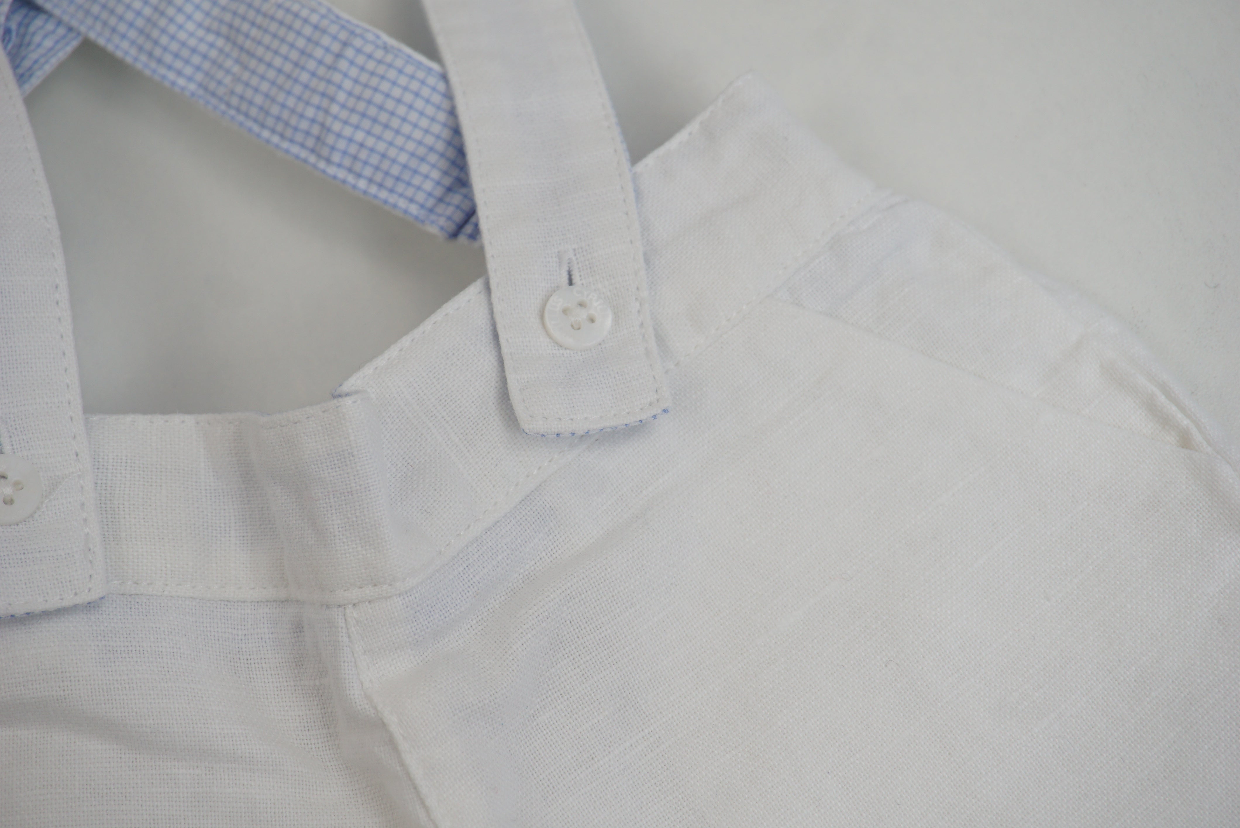 Short à bretelles Blanc - 12 mois