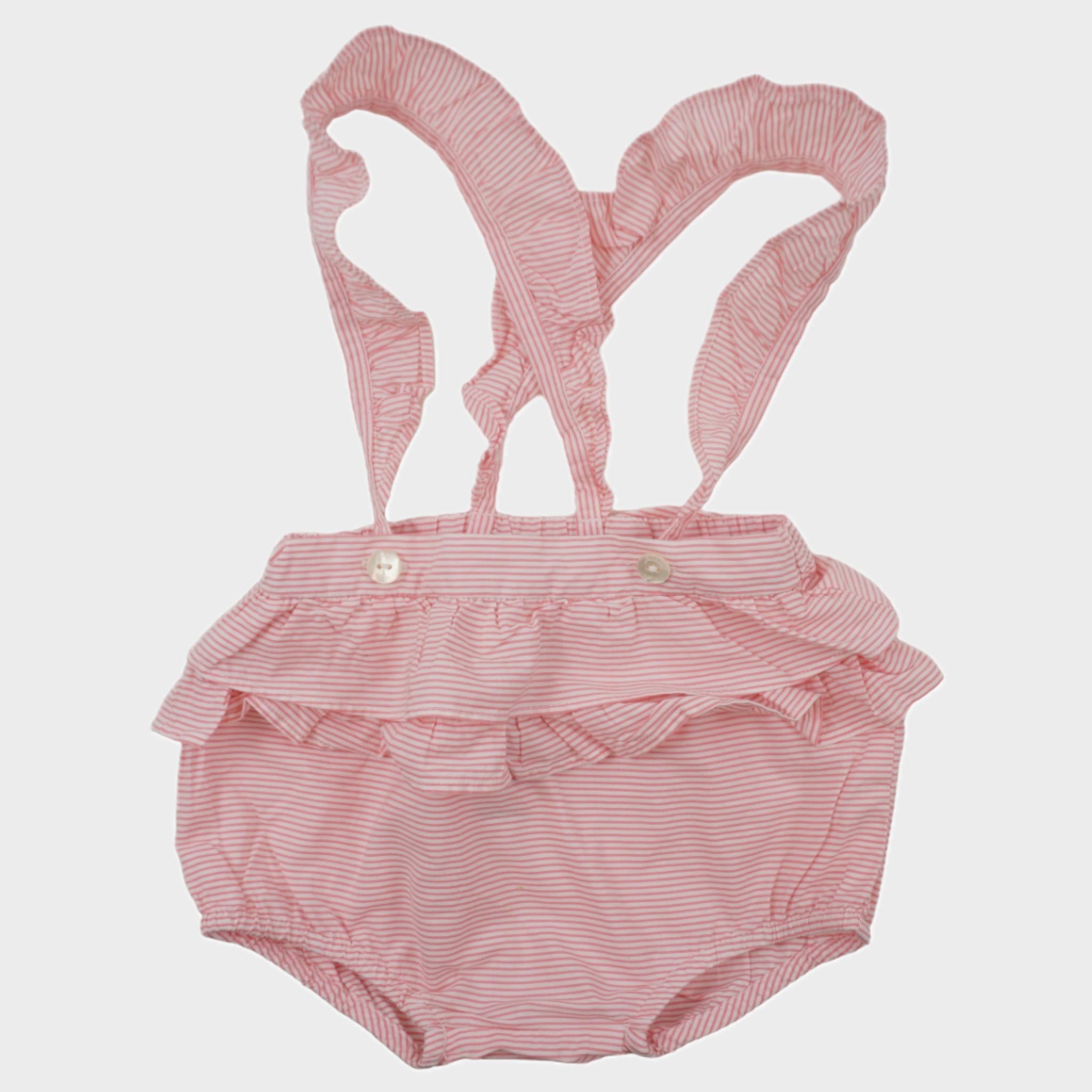 Bloomer à bretelles Rose - 12 mois