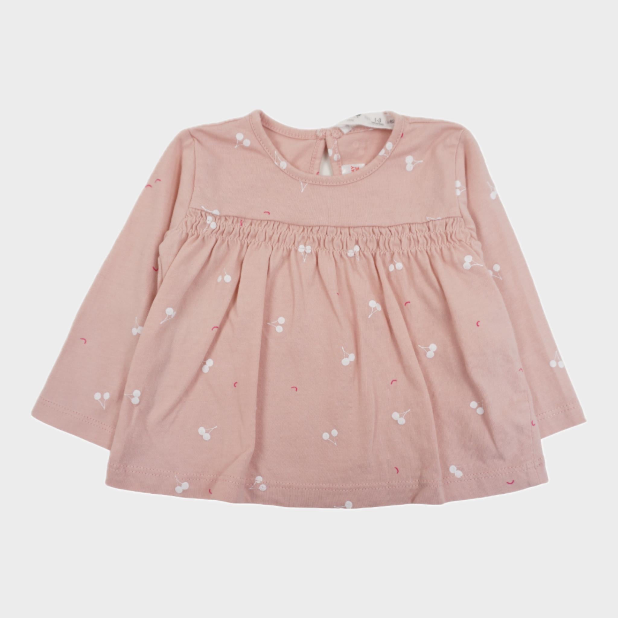 T-shirt Rose - 1/3 mois