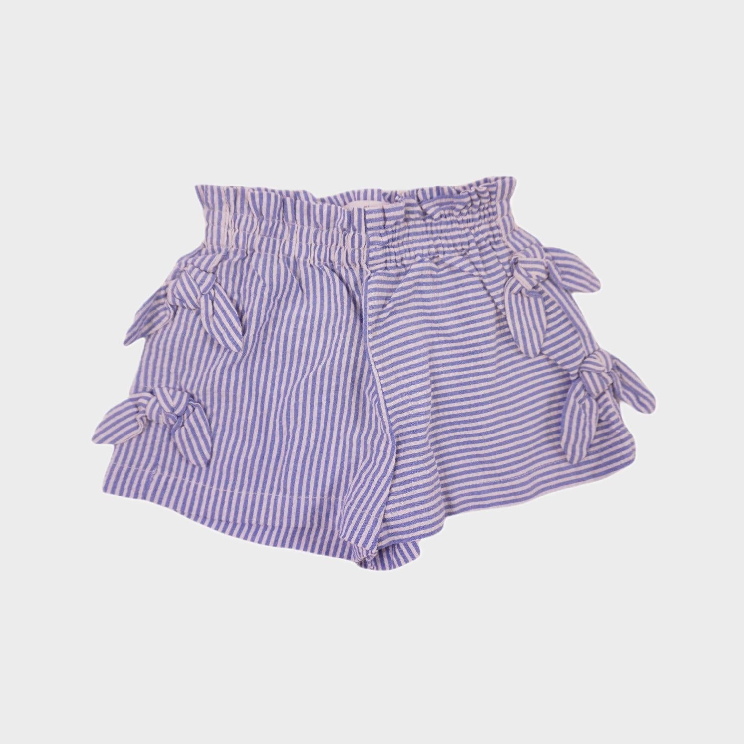 Short Bleu - 6/9 mois