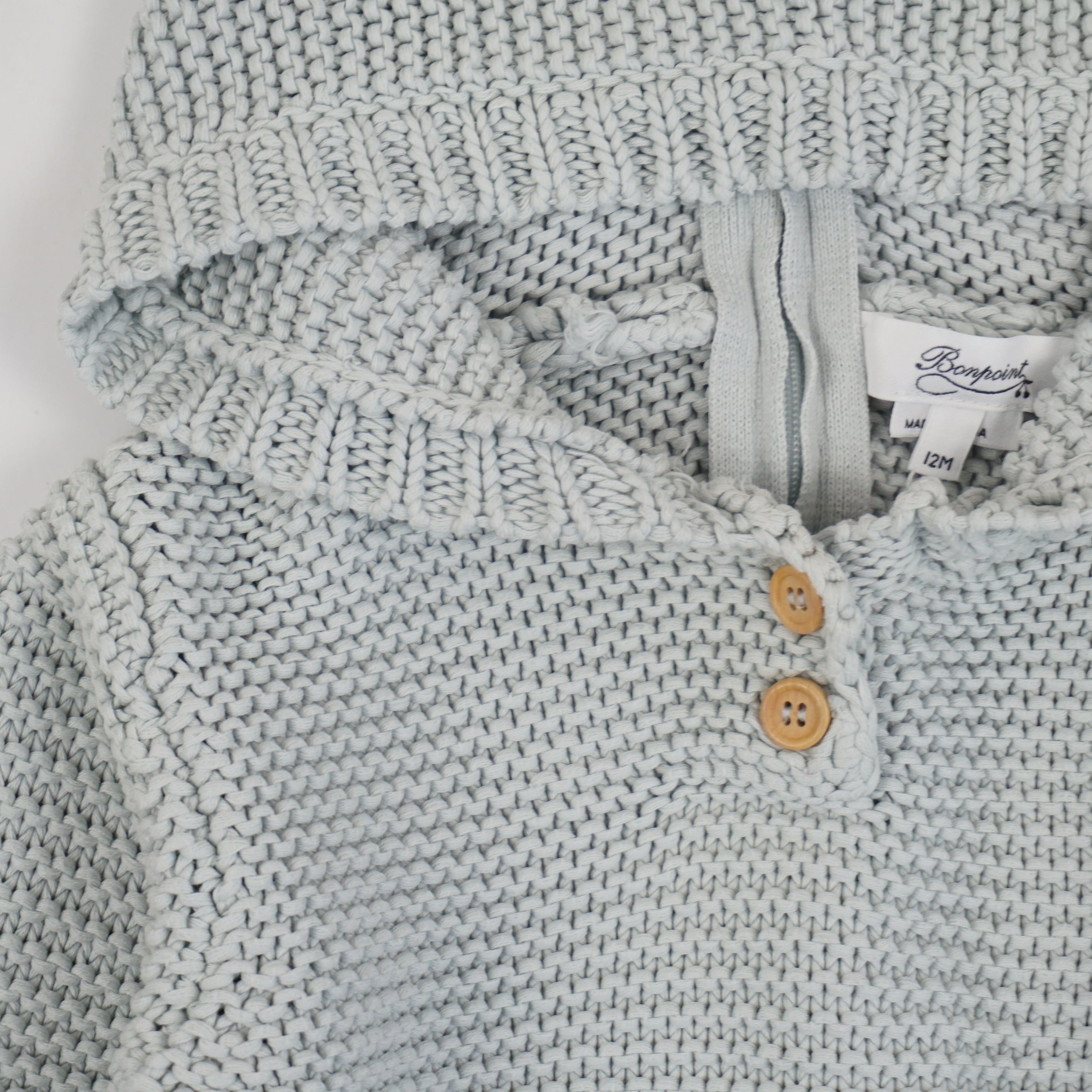 Burnou Gris bleu - 12 mois