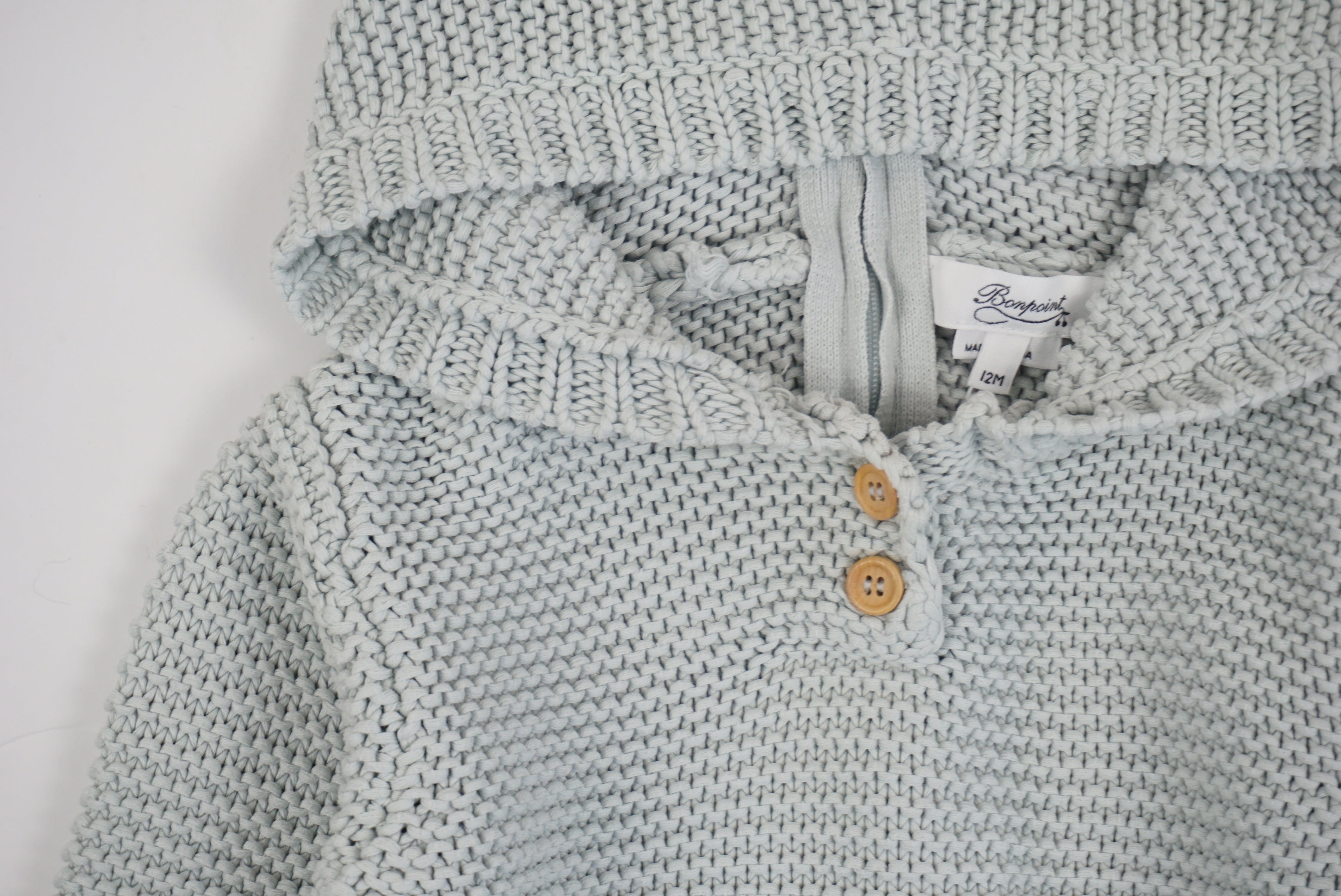 Burnou Gris bleu - 12 mois