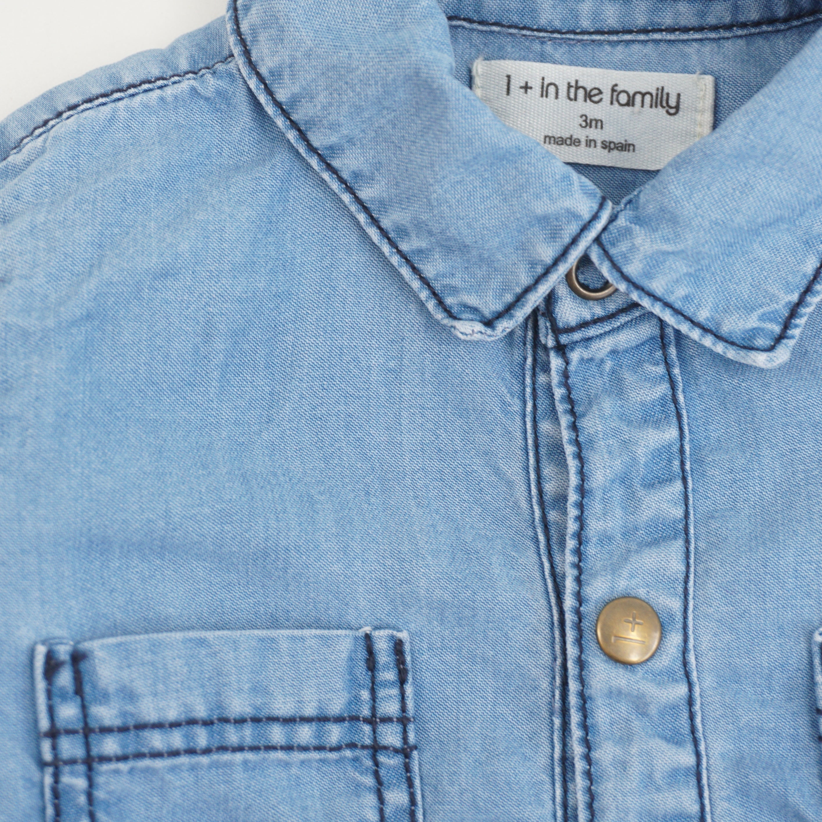 Chemise Bleu - 3 mois