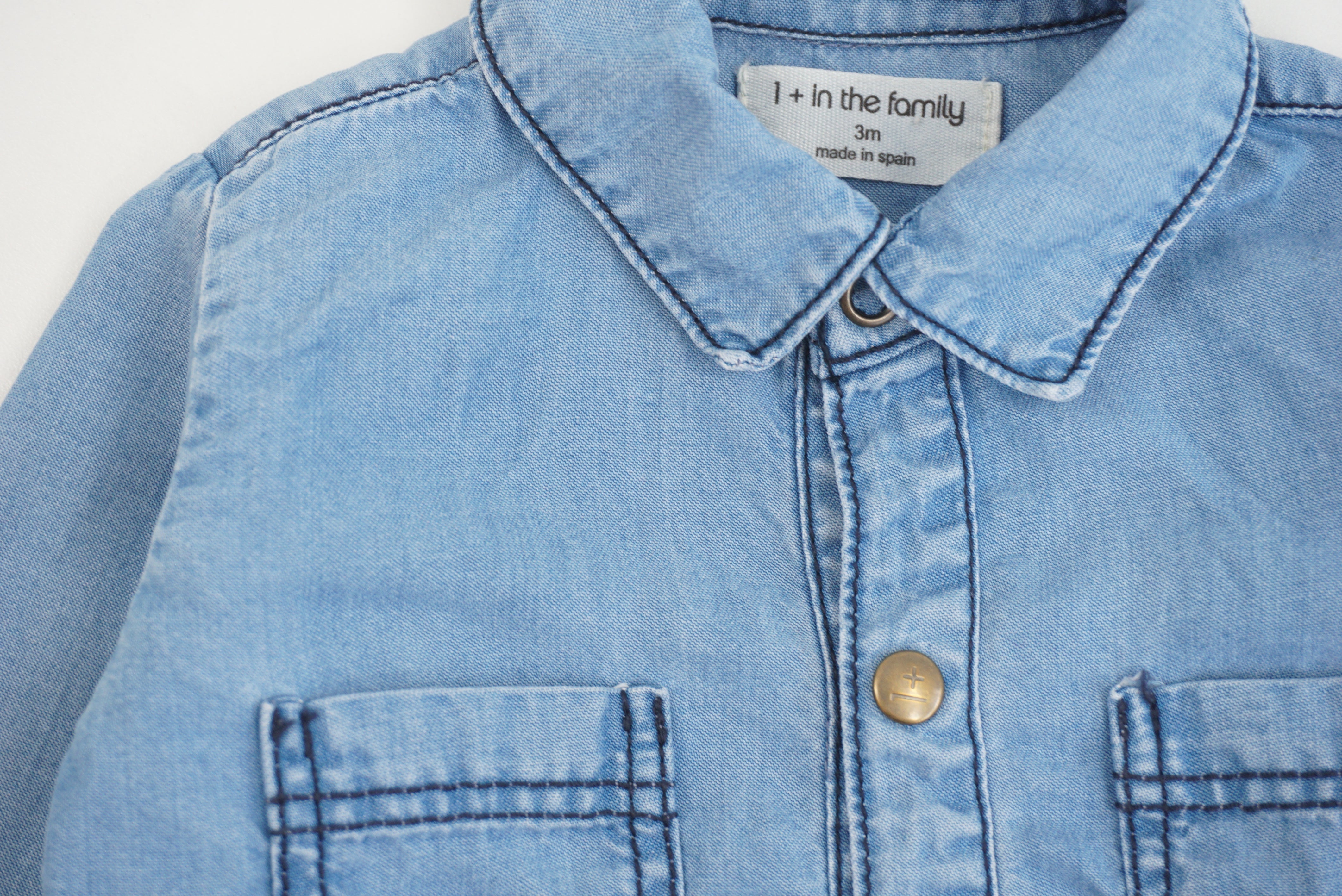 Chemise Bleu - 3 mois