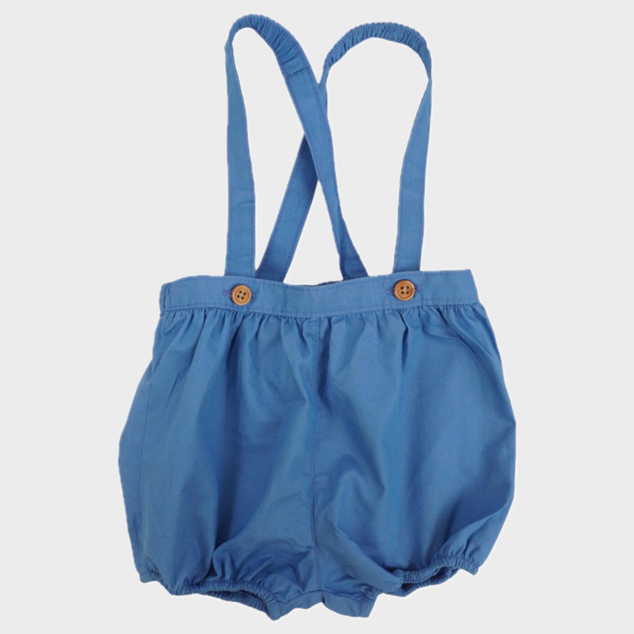 Bloomer à bretelles Bleu - 6 mois
