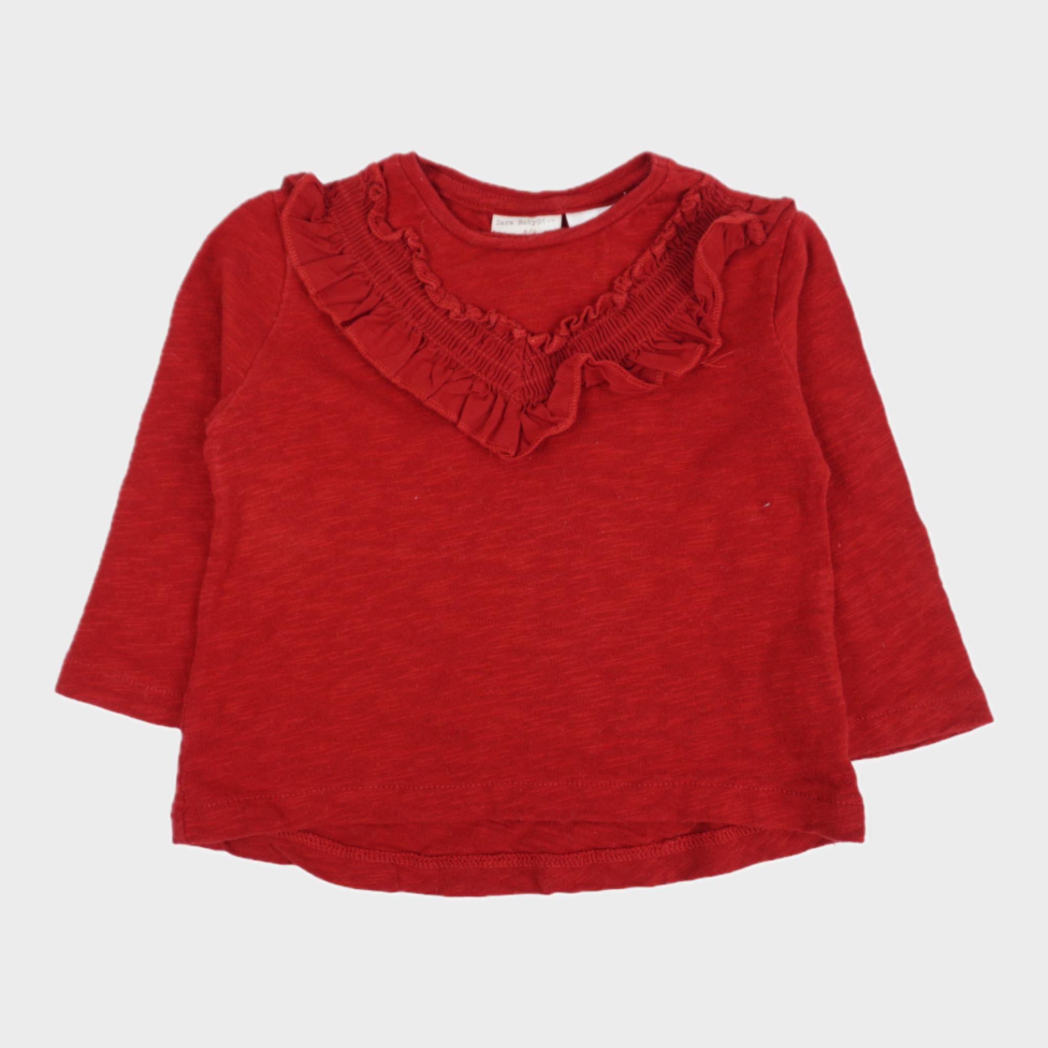 T-shirt Rouge - 6/9 mois