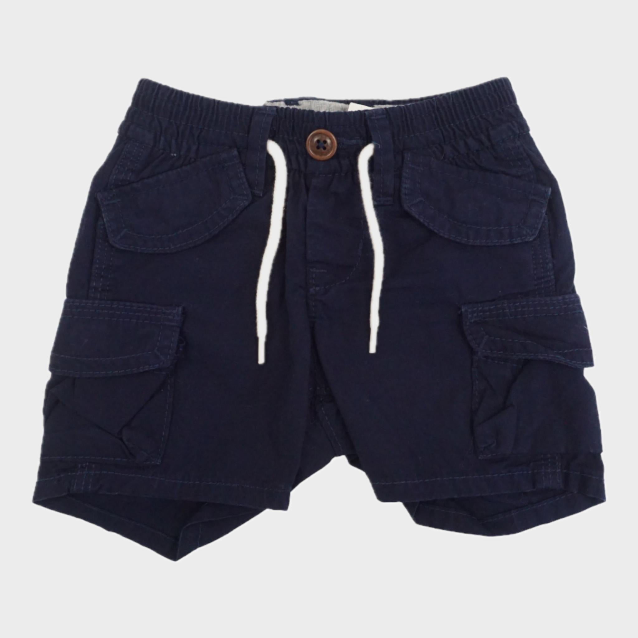 Short Bleu - 3/6 mois