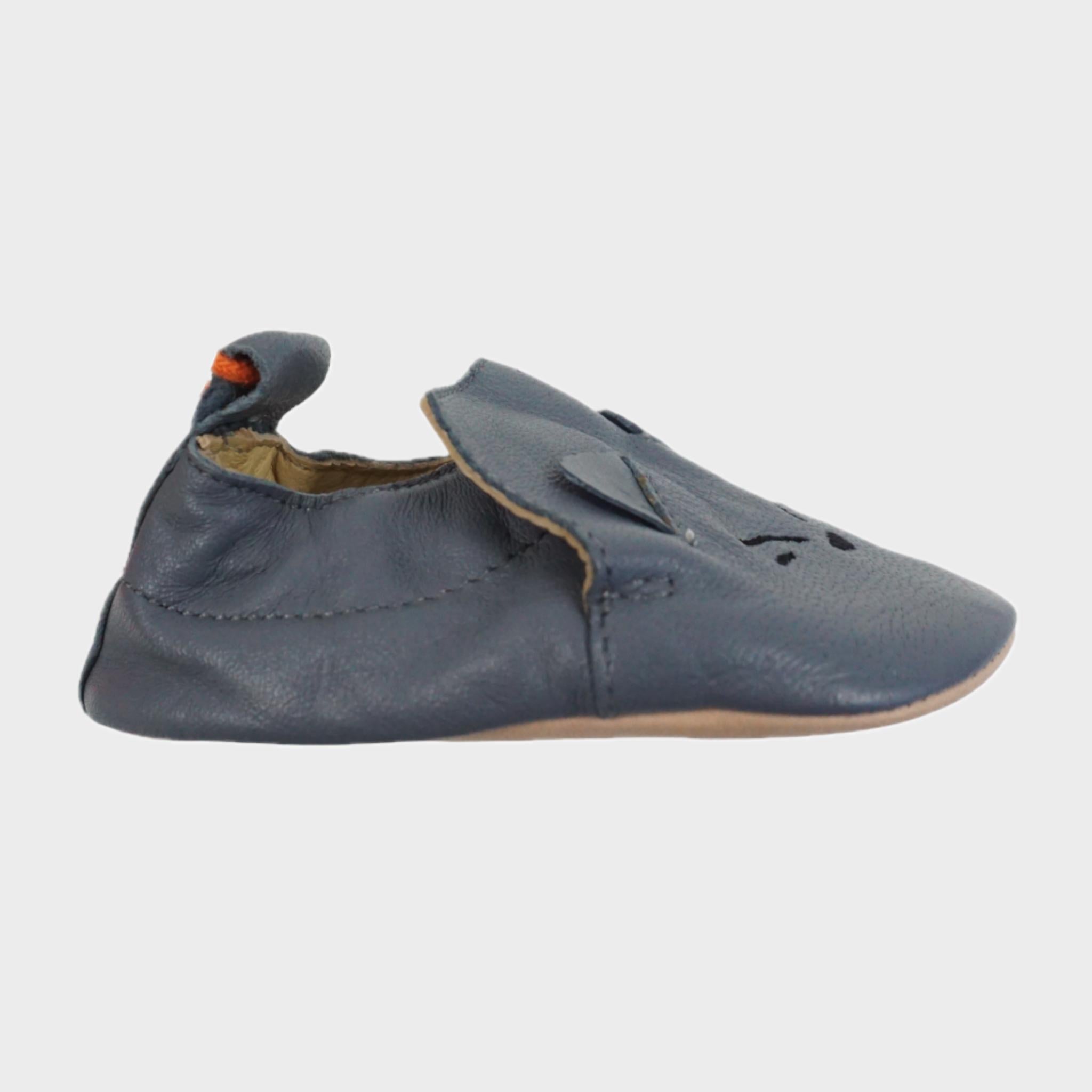 Chaussons Bleu gris - 0/6 mois
