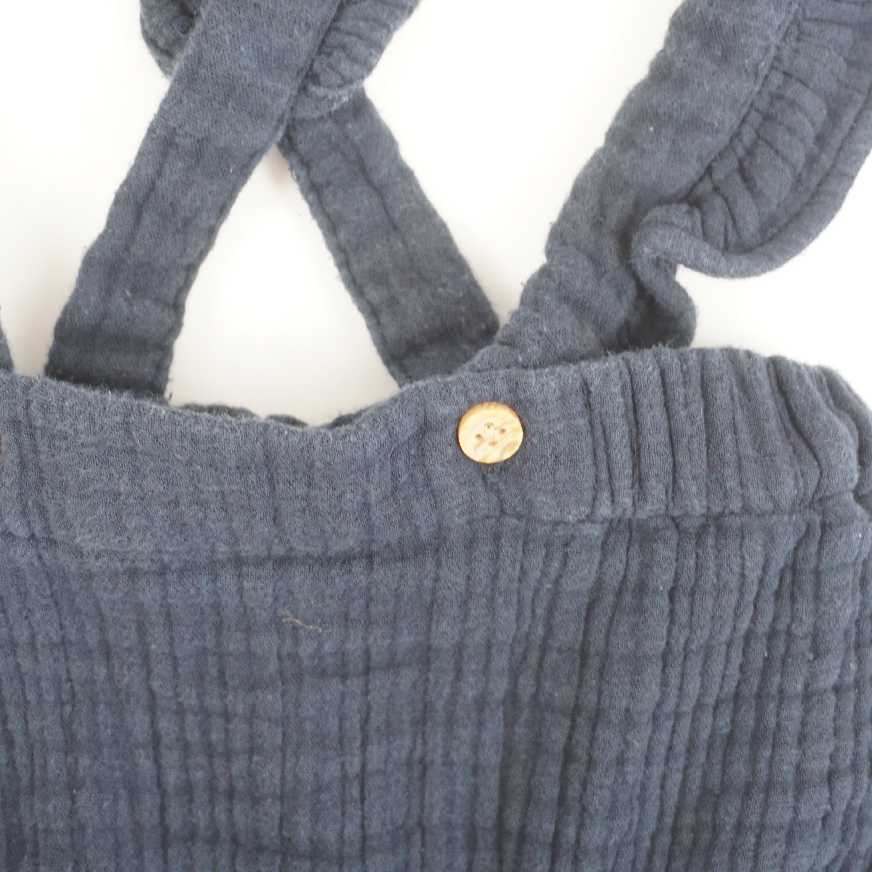 Bloomer à bretelles Bleu - 9 mois