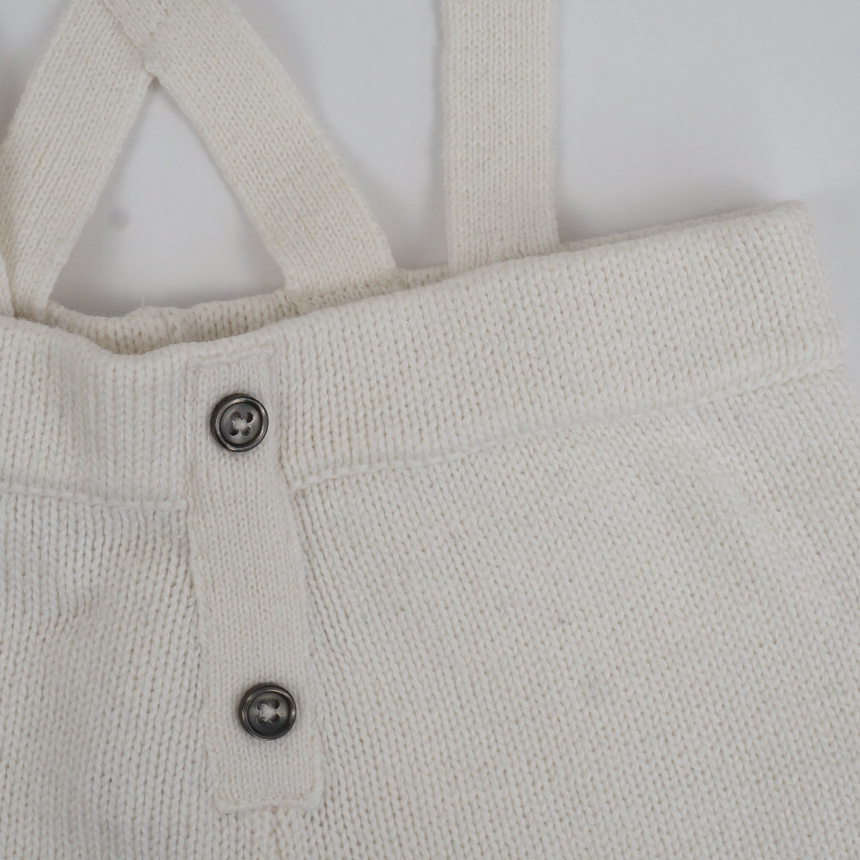 Short à bretelles Ecru - 12 mois