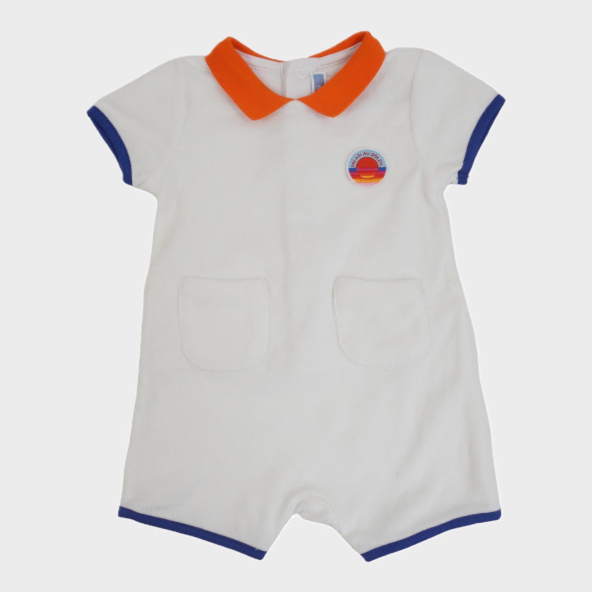 Combishort Blanc - 3 mois