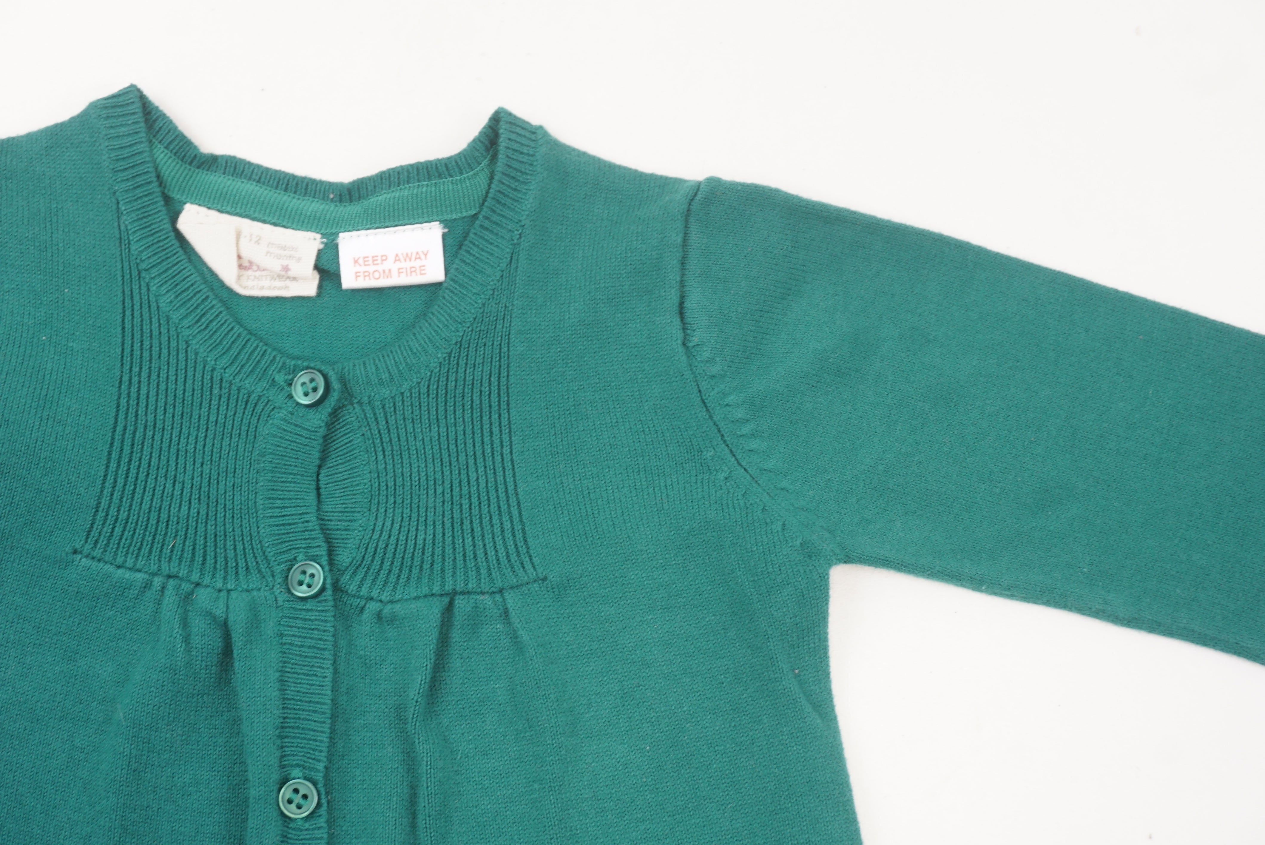 Gilet Vert - 9/12 mois