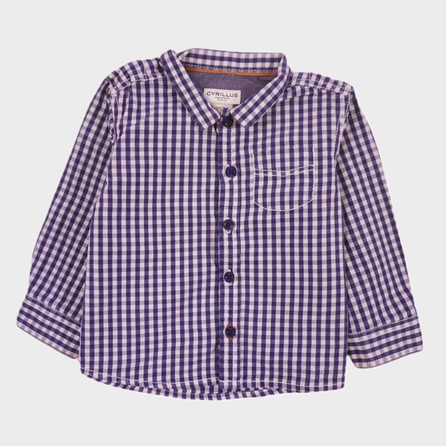 Chemise Bleu - 12 mois