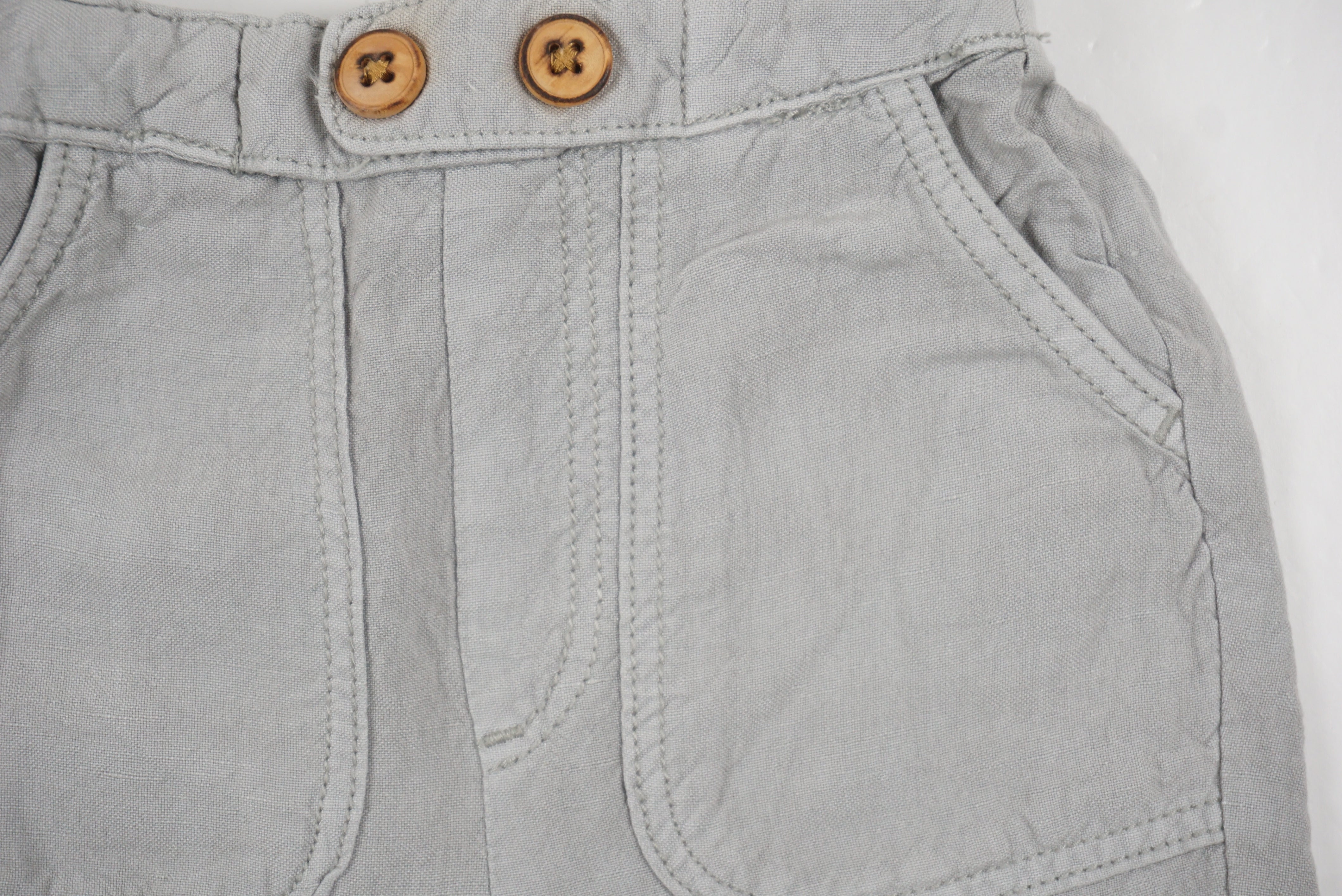 Short Bleu gris - 3/6 mois