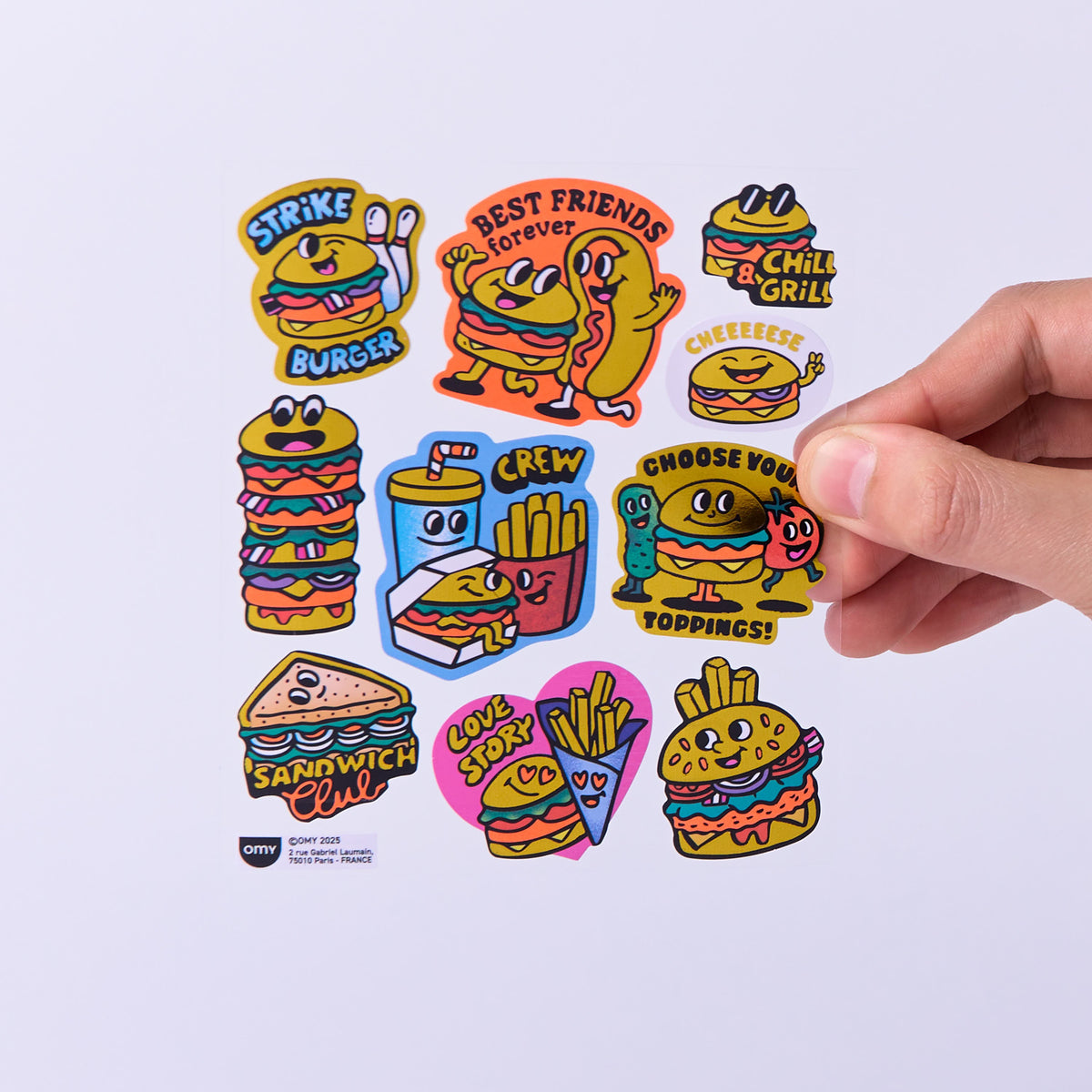 Détails des stickers Big Burger