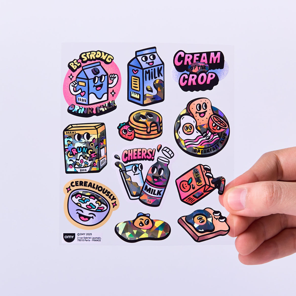 Détails des stickers Big Milk