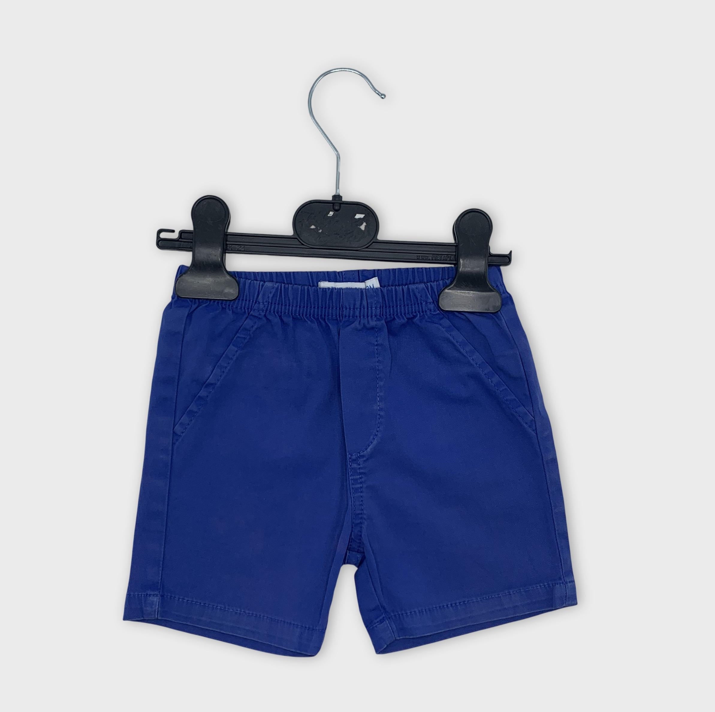 0-P'tit Filou 👖 Short bleu en coton pour enfant