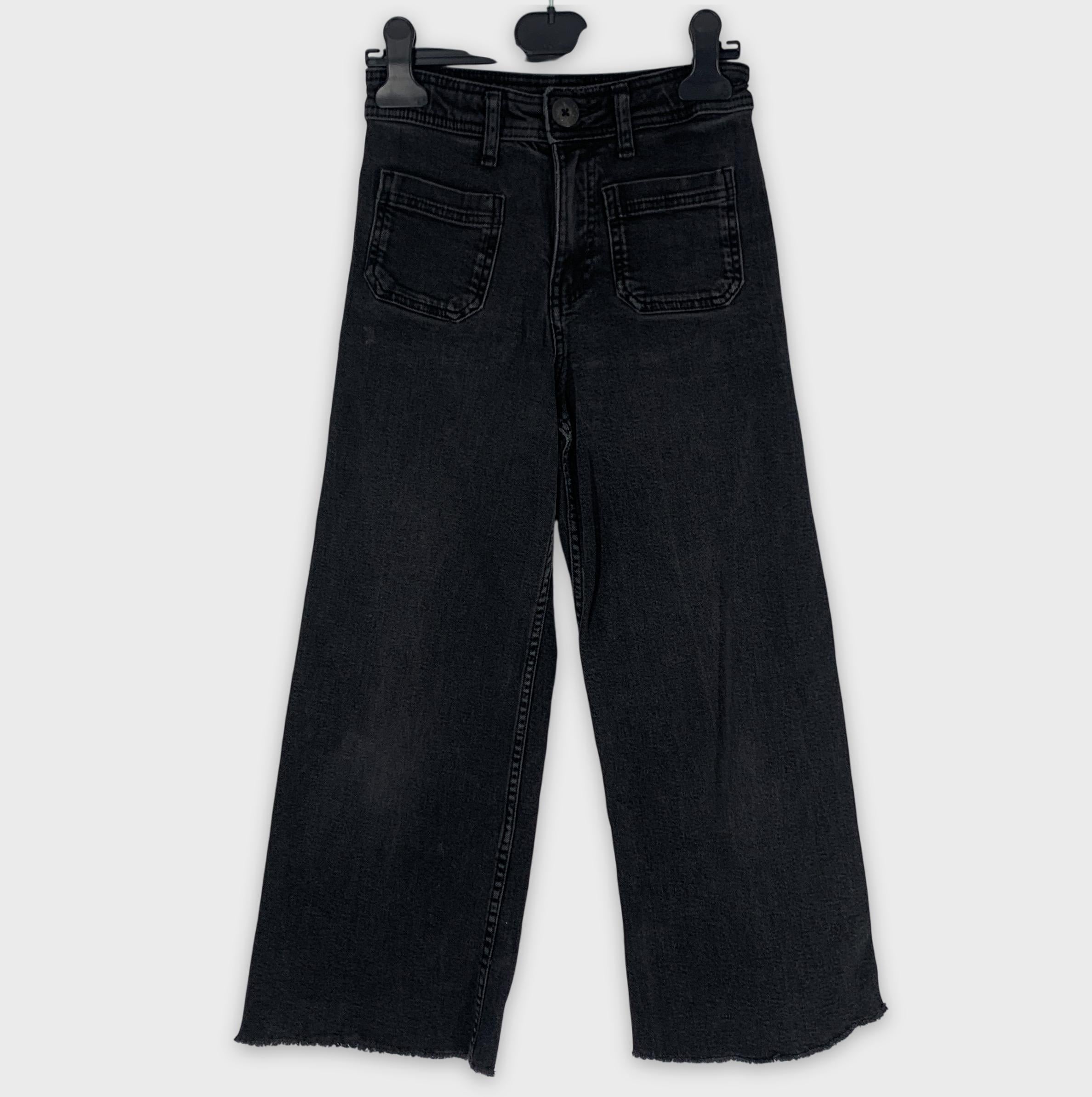 0-Jean ZARA coupe droite noir délavé 👖