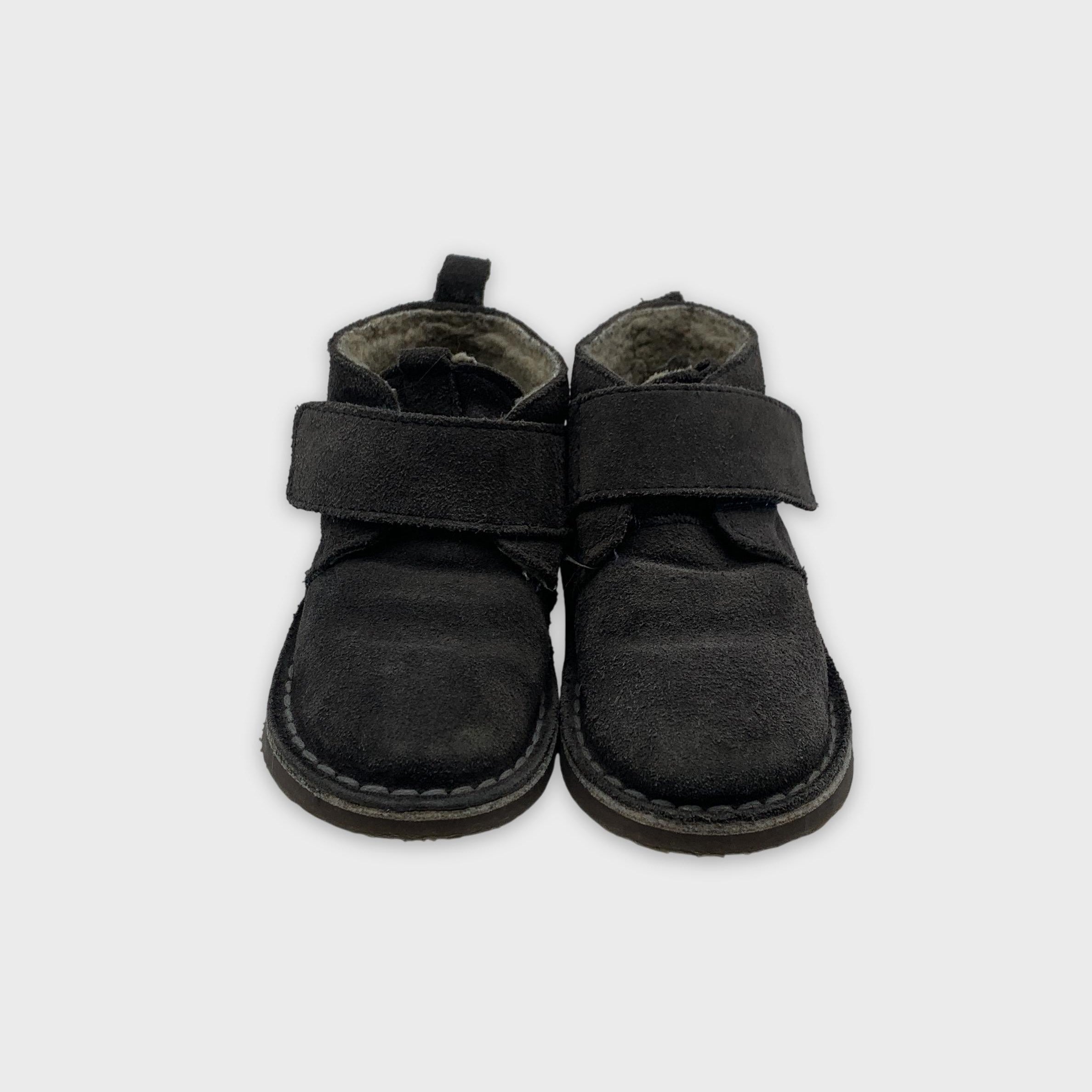 0-Chaussures enfant en daim à scratch