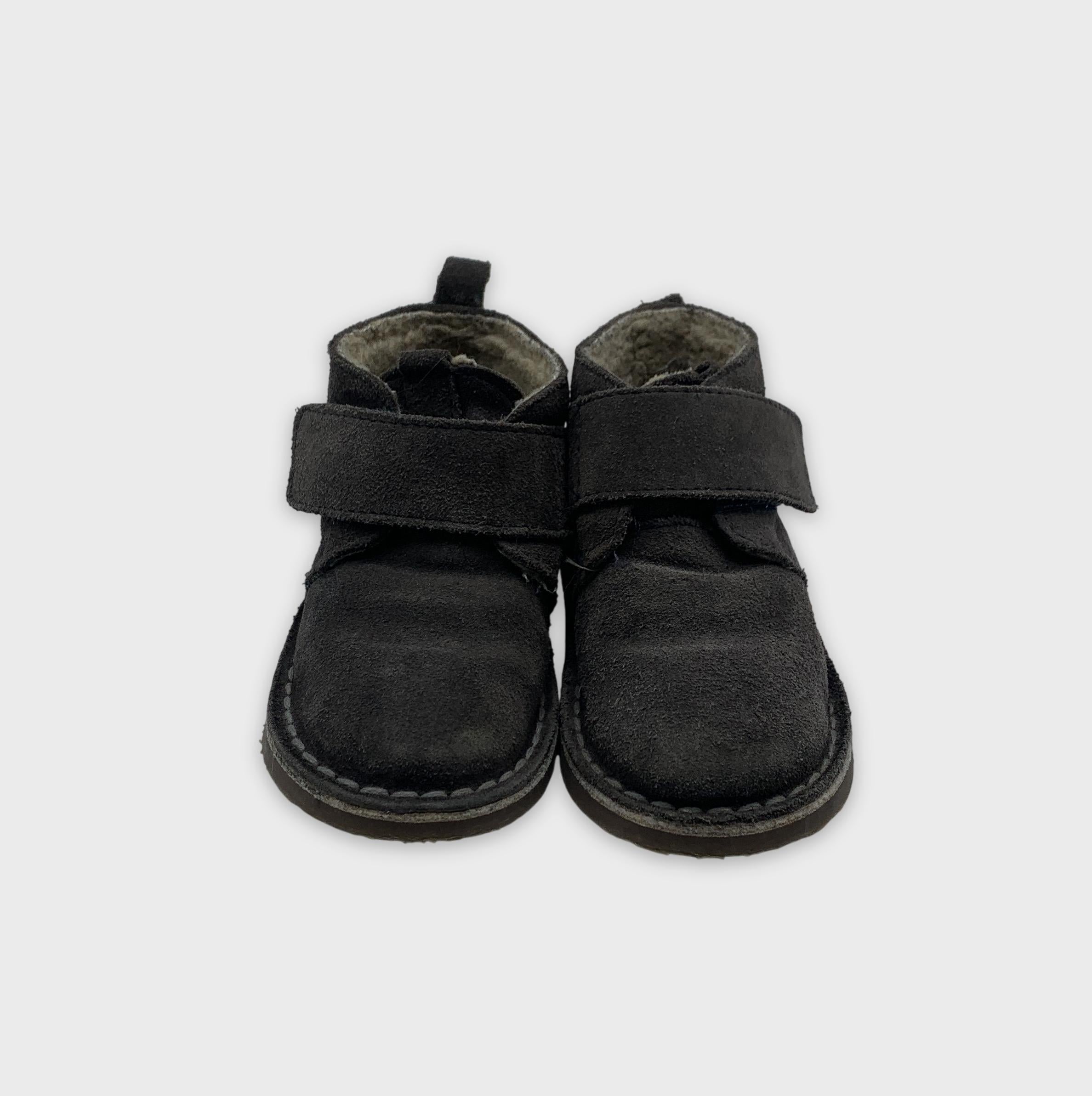 0-Chaussures enfant en daim à scratch