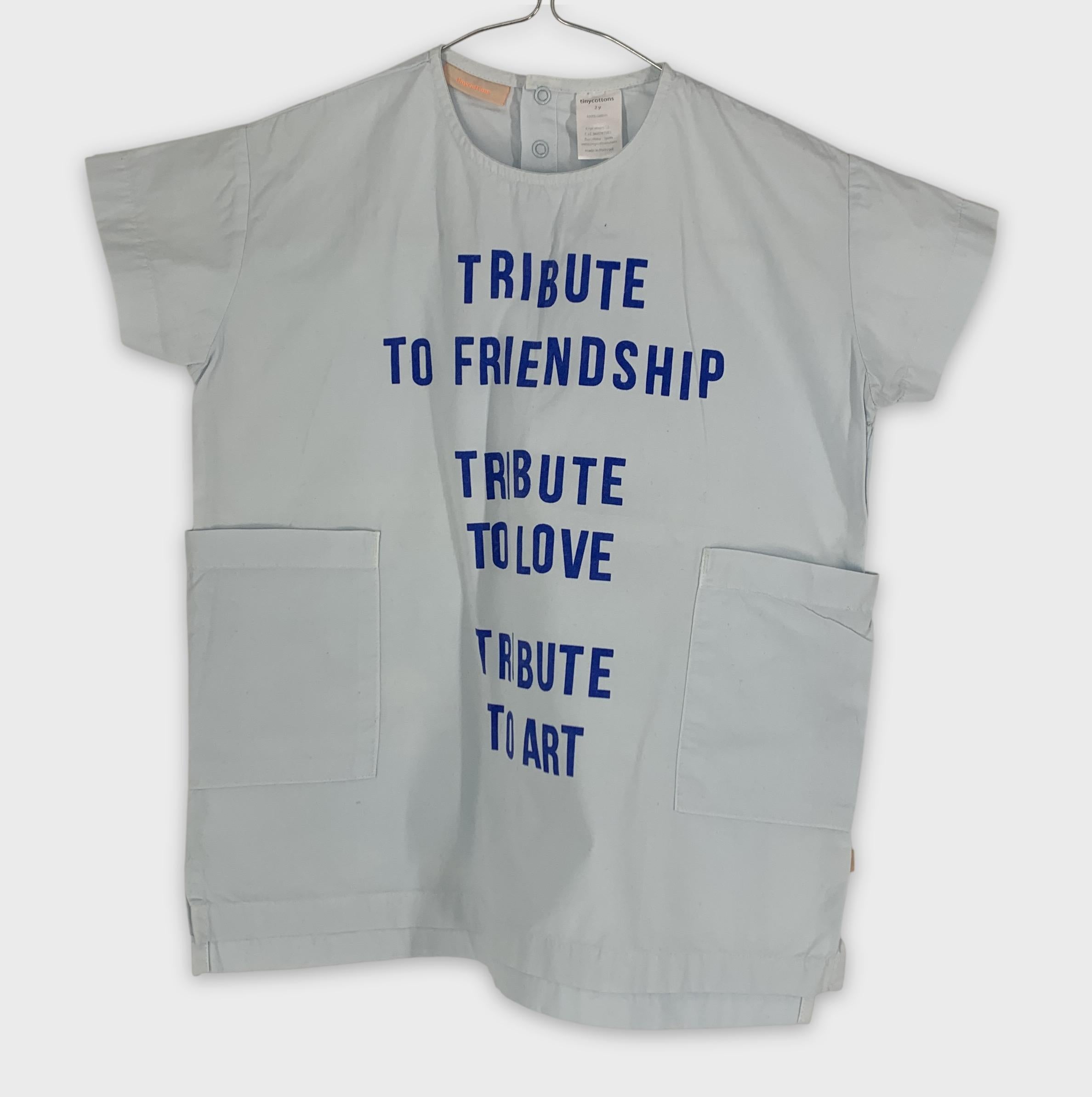 0-Tunique Tinycottons 2 ans avec Inscription