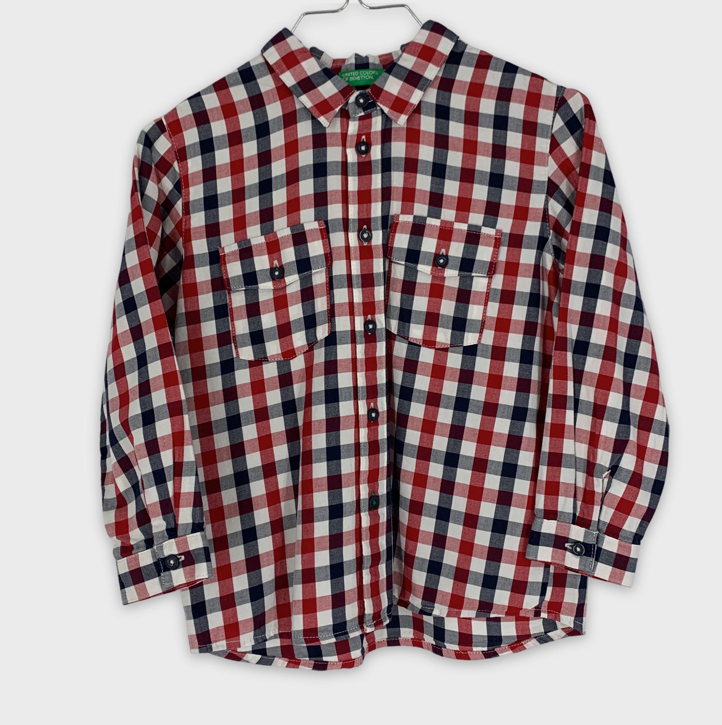 0-Chemise à carreaux United Colors of Benetton, taille 104