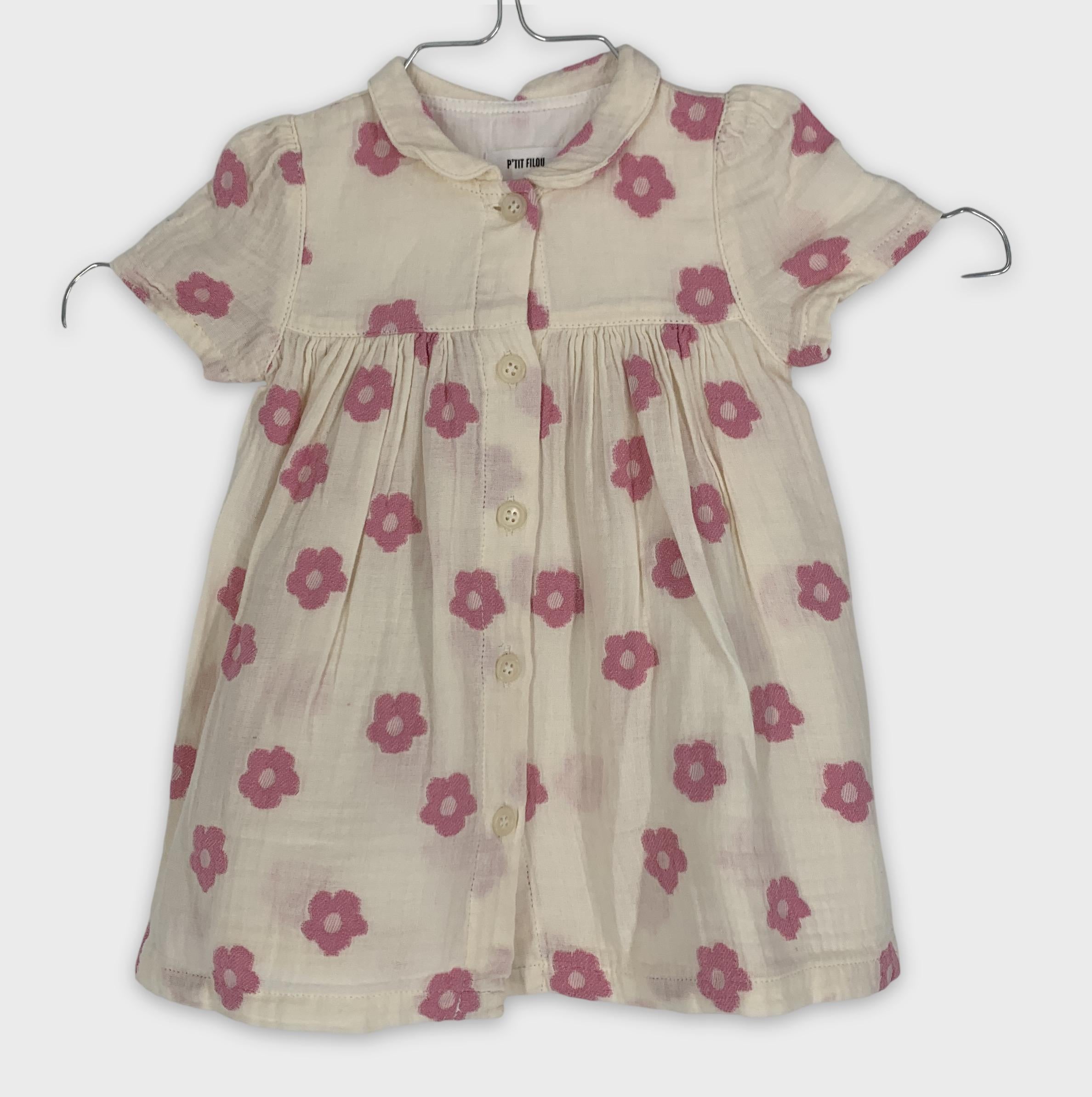 0-Robe P'tit Filou, 6M, à fleurs 🌸