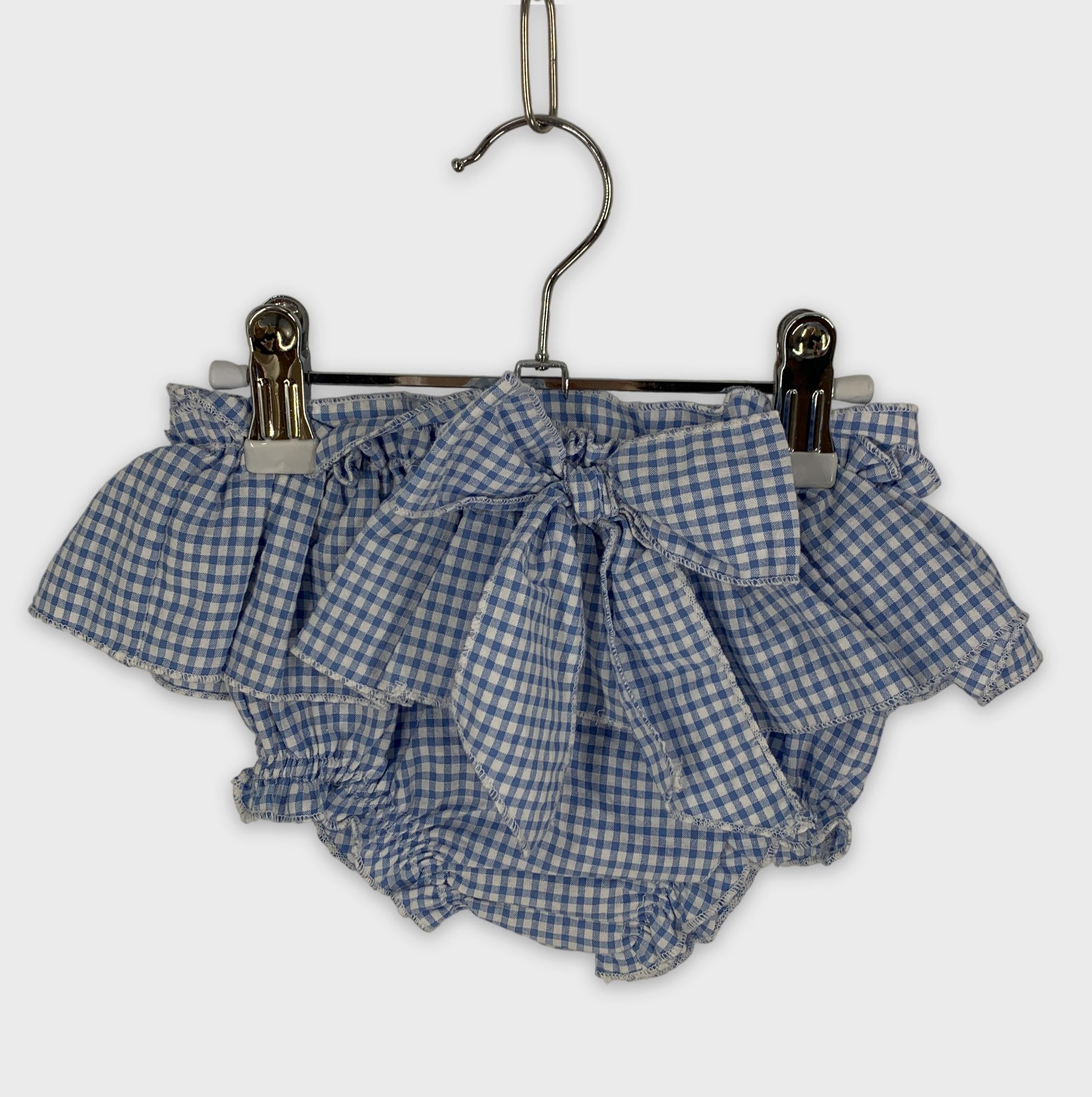 0-Lola Palacios, Bloomer à carreaux bleus et blancs 💙