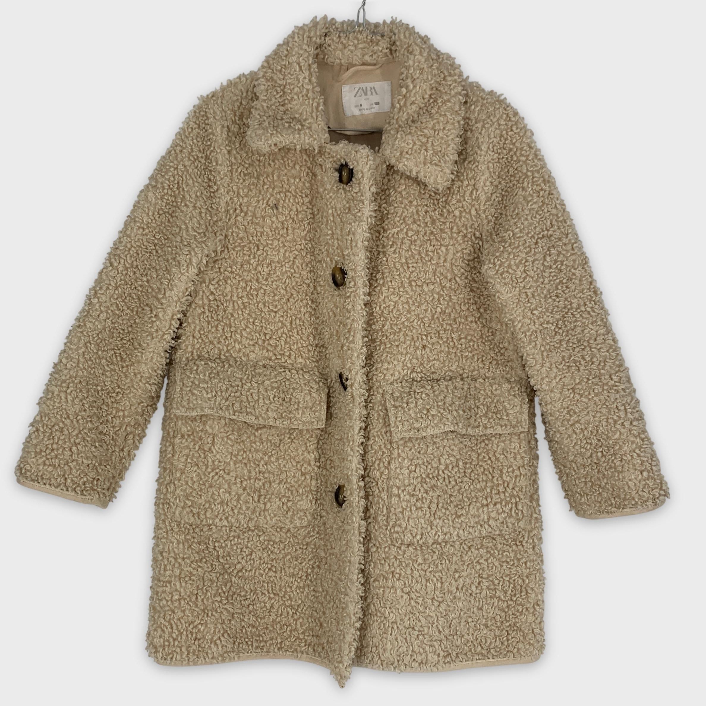 0-Veste Zara Kids, taille 8 ans, couleur beige 🧸