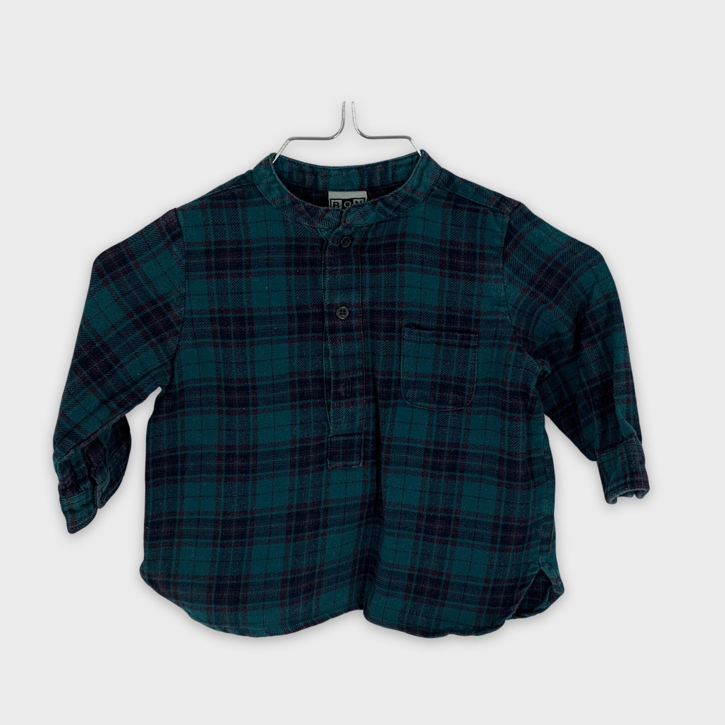 0-Chemise à carreaux BONTON, taille 12 ans 👧