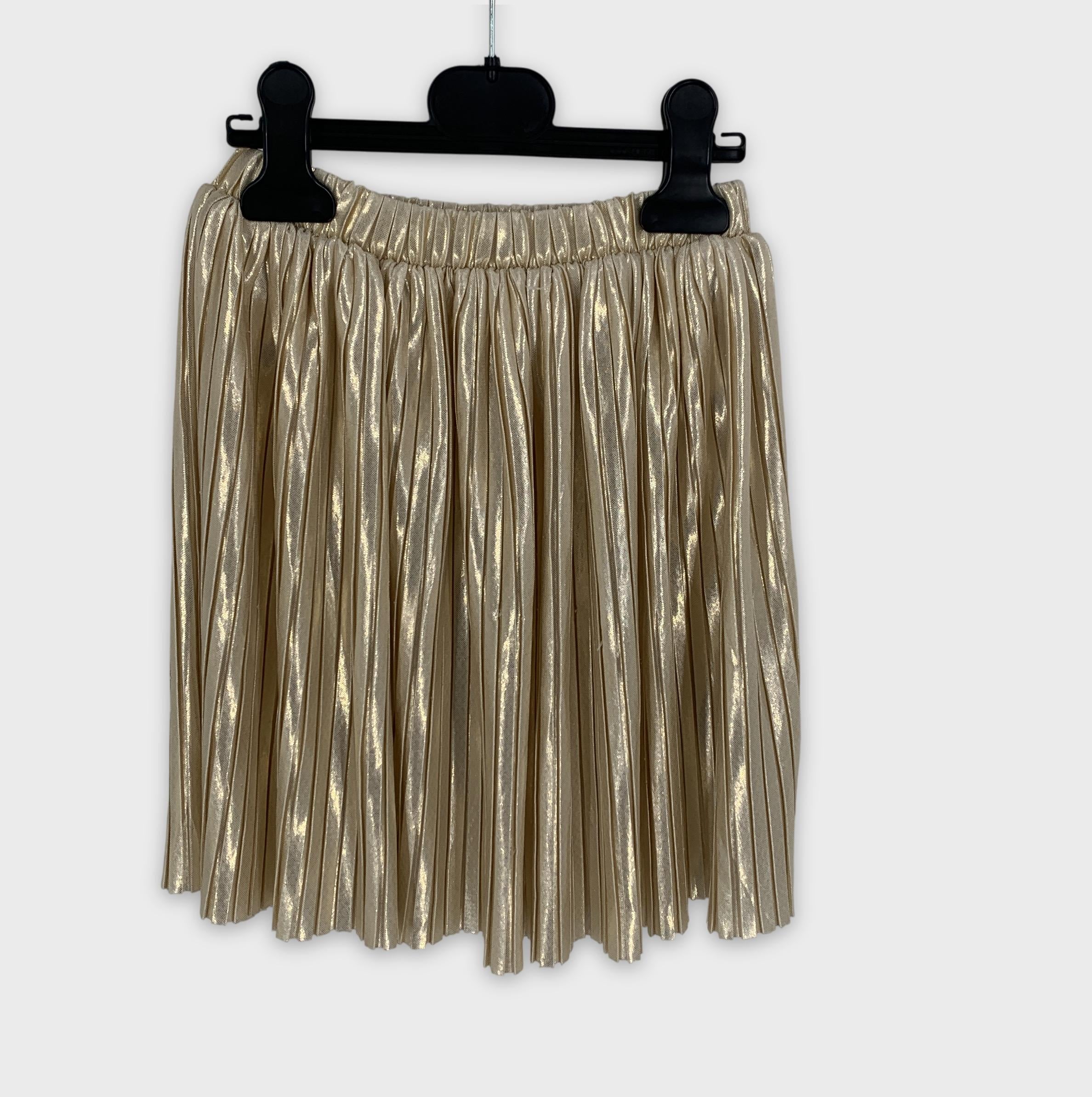 0-Jupe plissée H&M dorée ✨