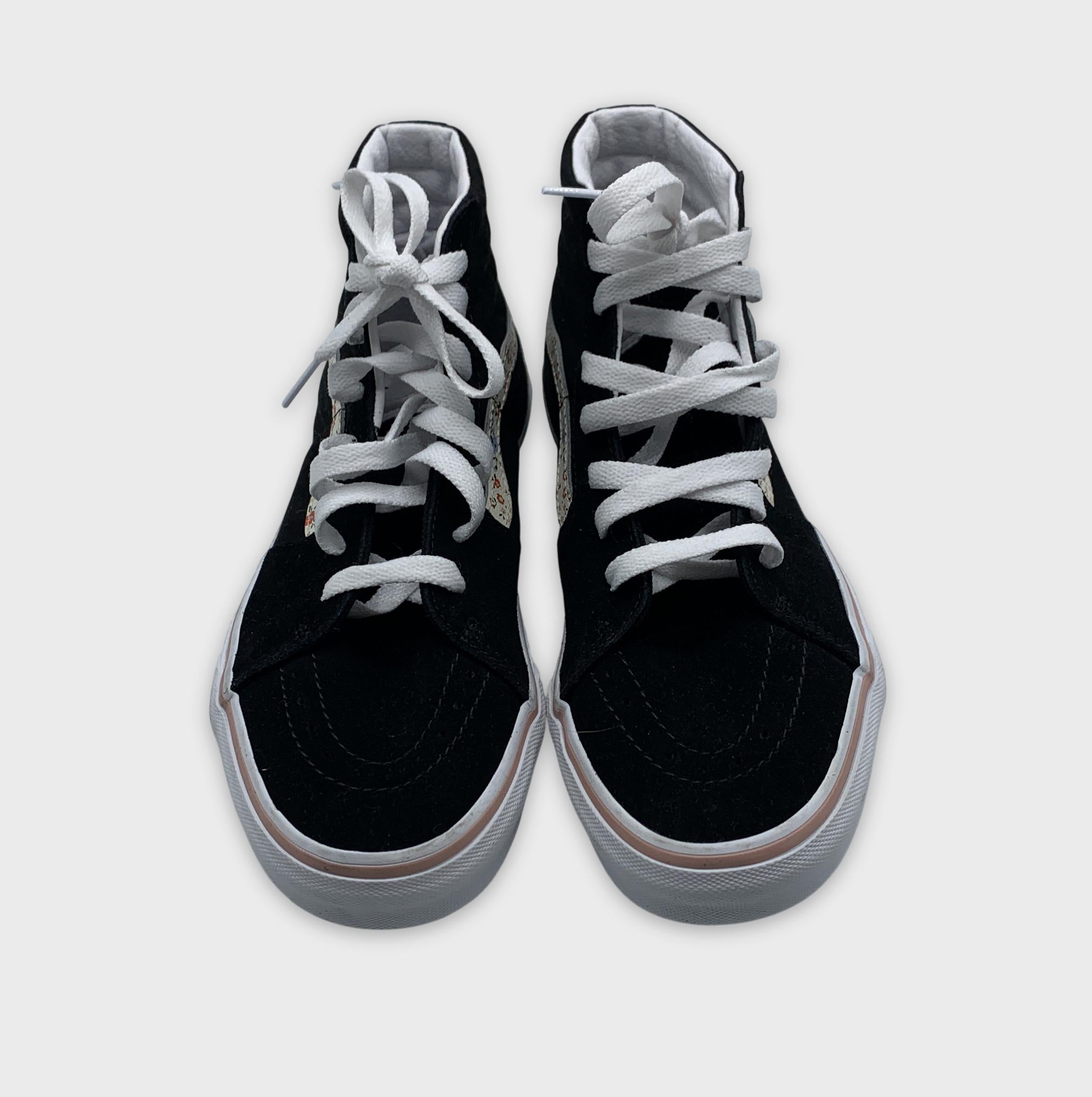 0-Vans 🛹 Baskets montantes SK8-Hi à fleurs, taille 37