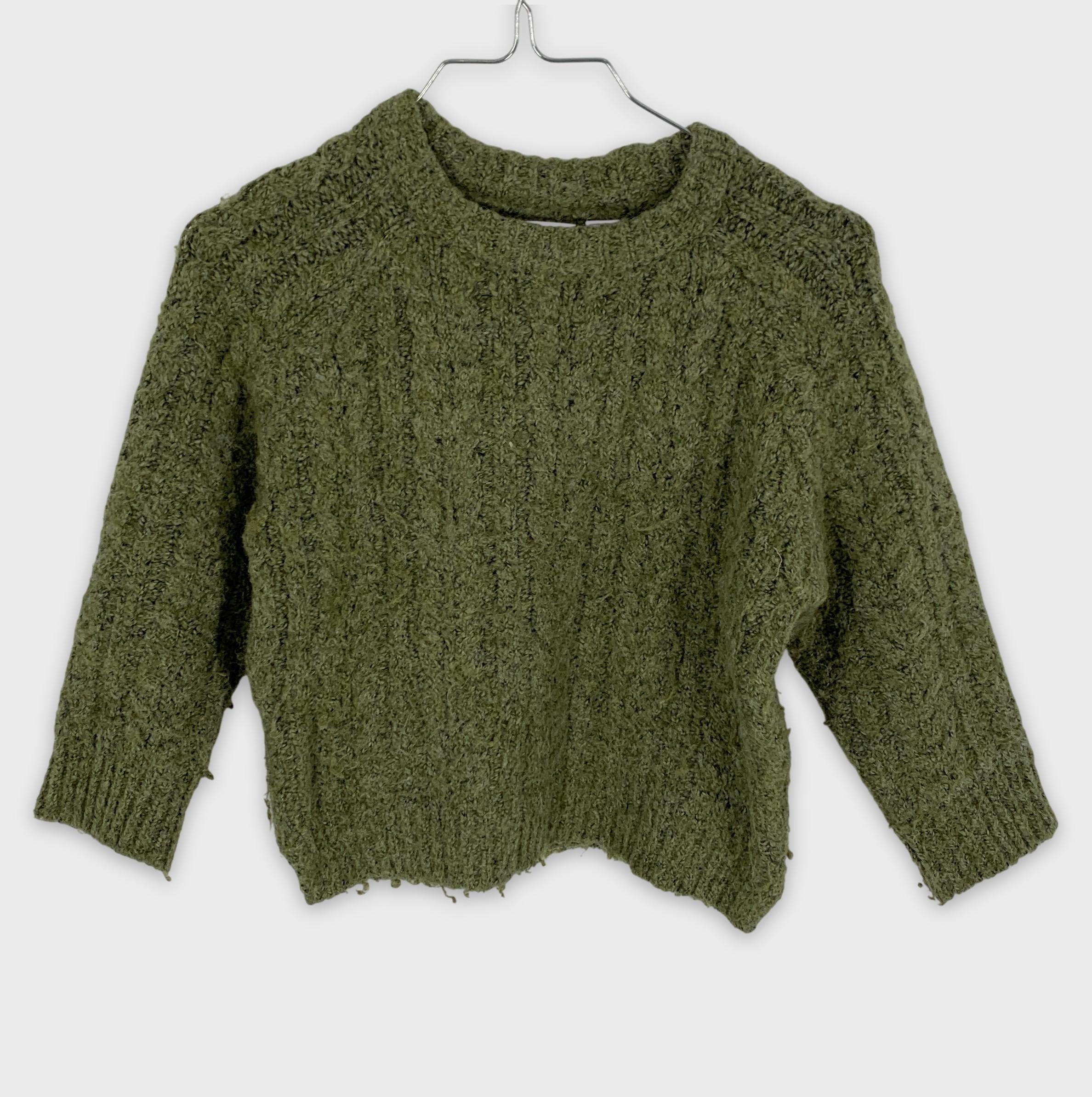 0-Pull Zara, taille 3-4 ans, couleur vert olive 🧽