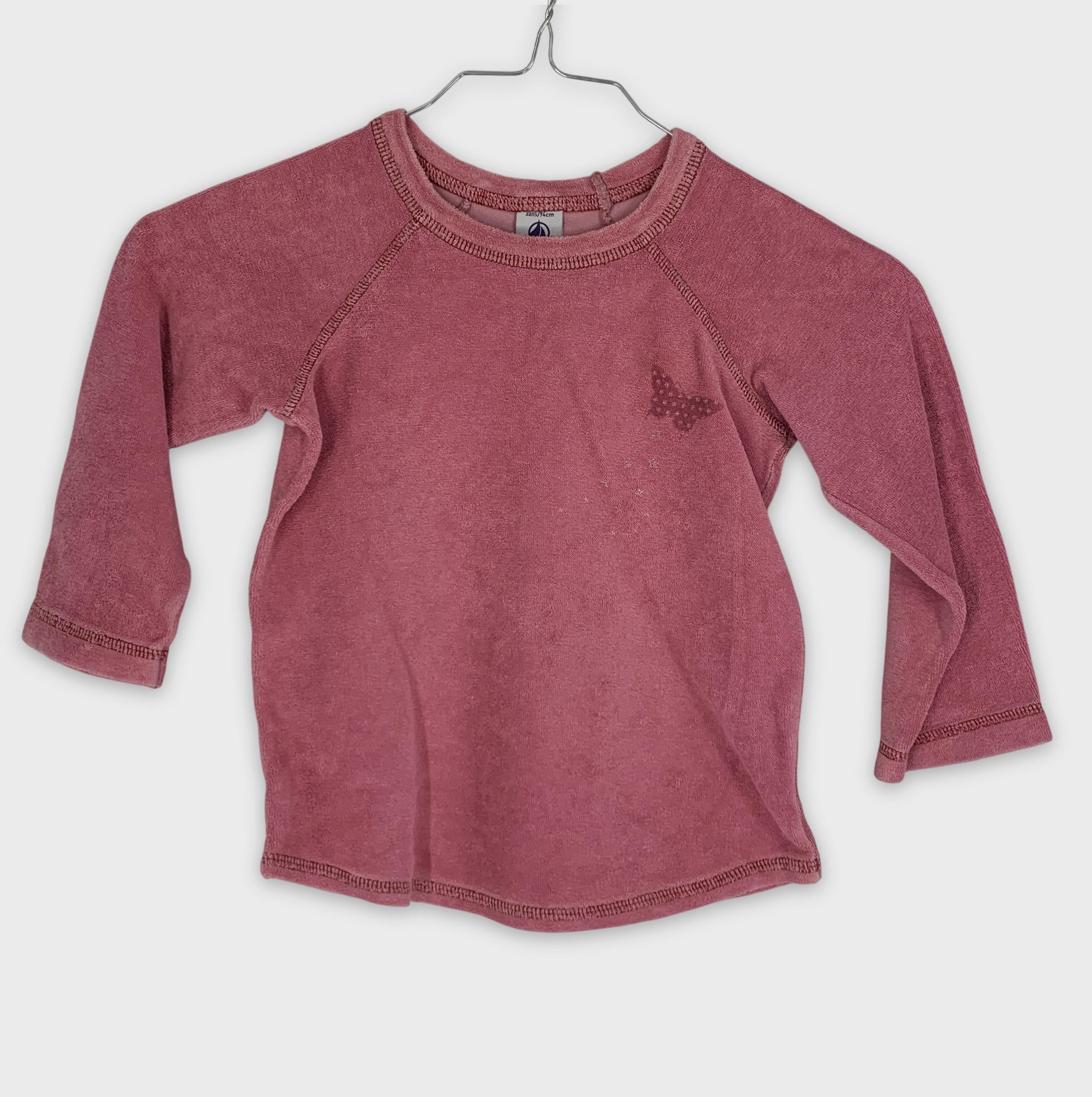 0-T-shirt Petit Bateau, 3 ans, rose 👚