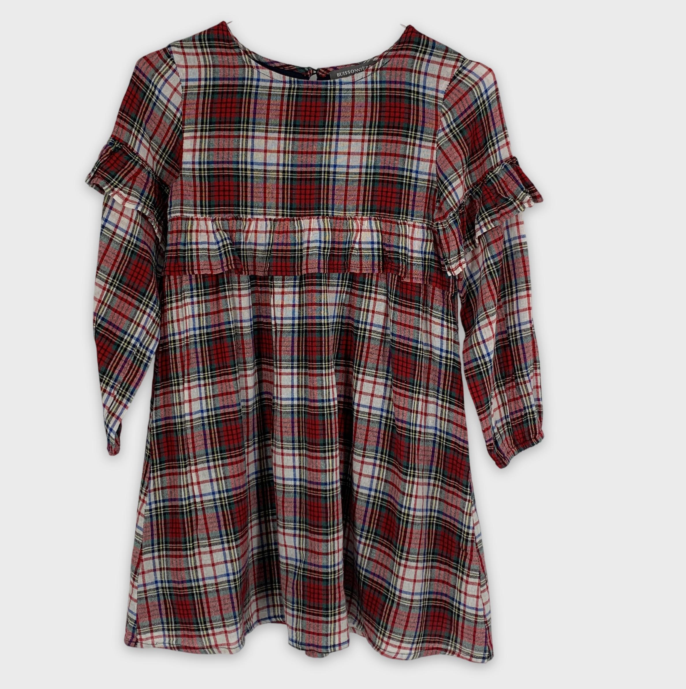 0-Robe à carreaux Buissoniere & Girls, taille 10 ans 👧