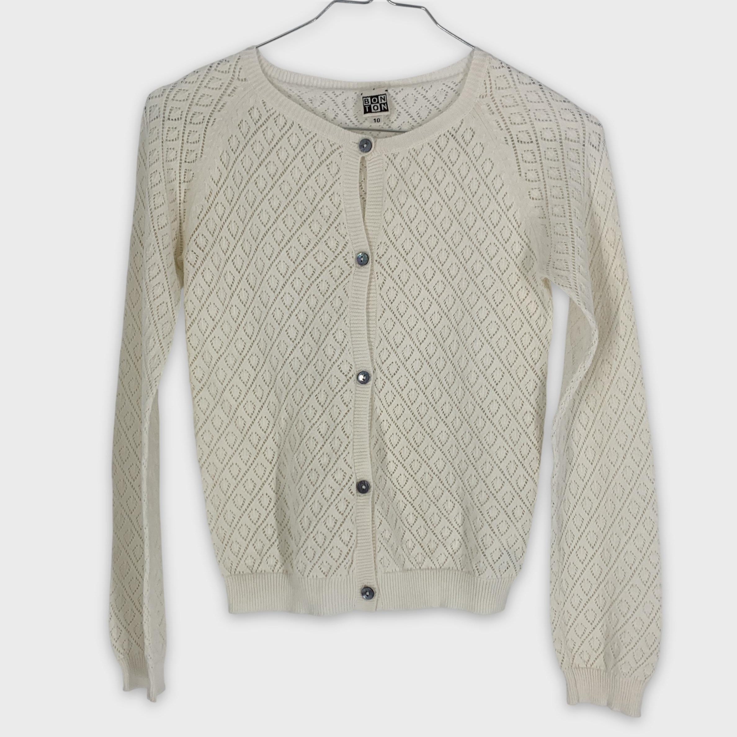 0-Gilet ajouré BON TON, taille 10 ans 👧