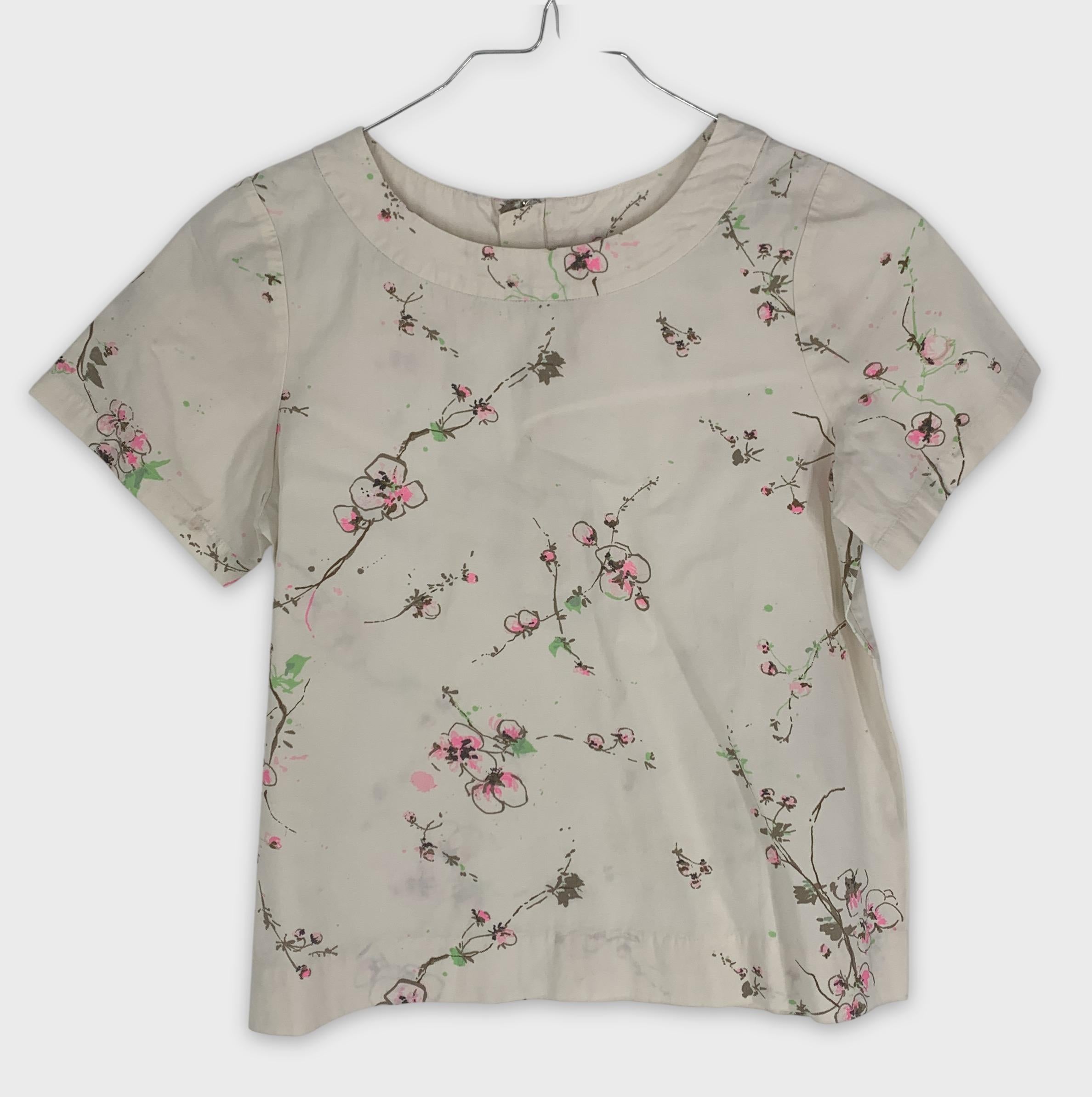 0-T-shirt Bonpoint 🌸, motif floral, taille 10 ans