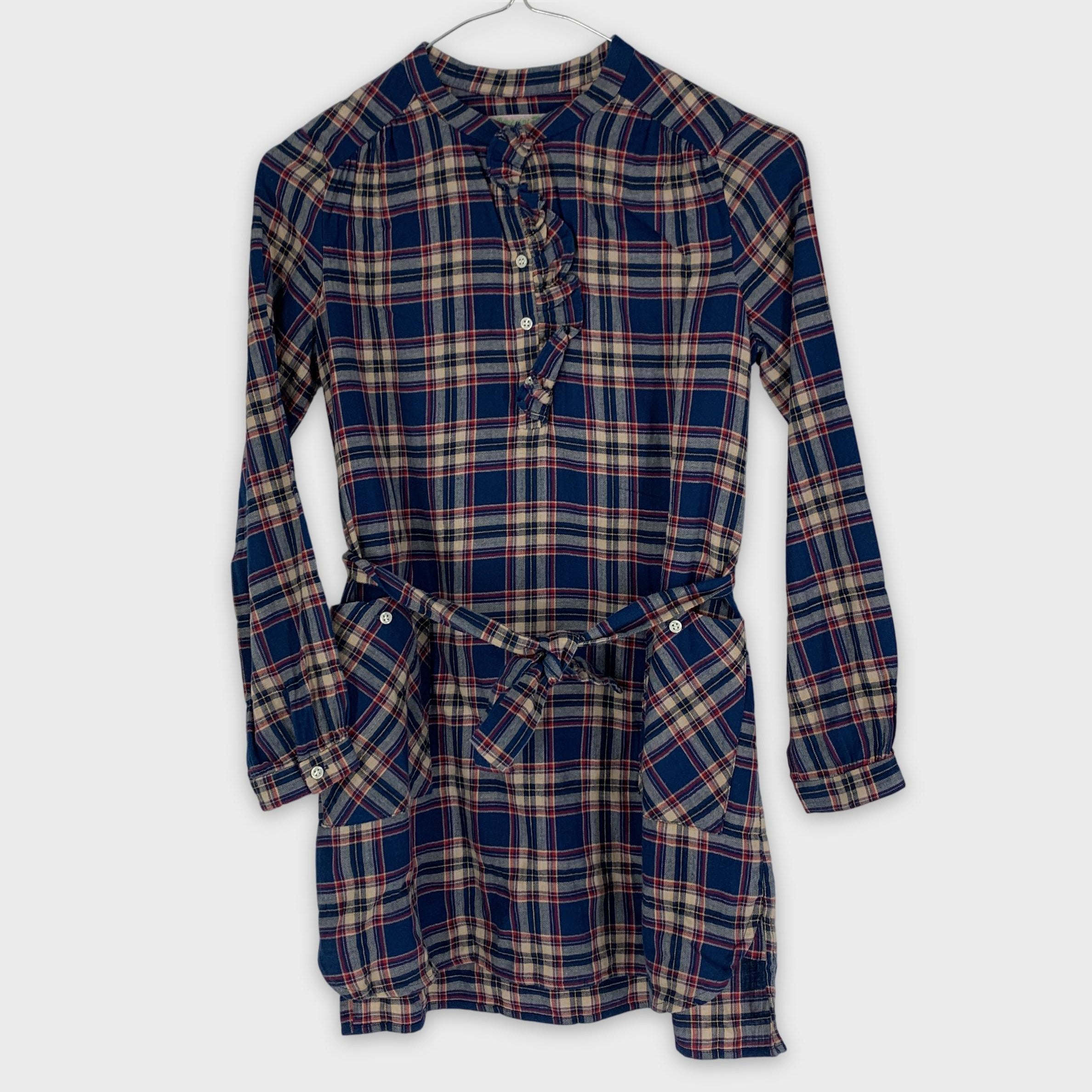 0-Bonpoint, Chemise à carreaux à volants, Taille 10 ans